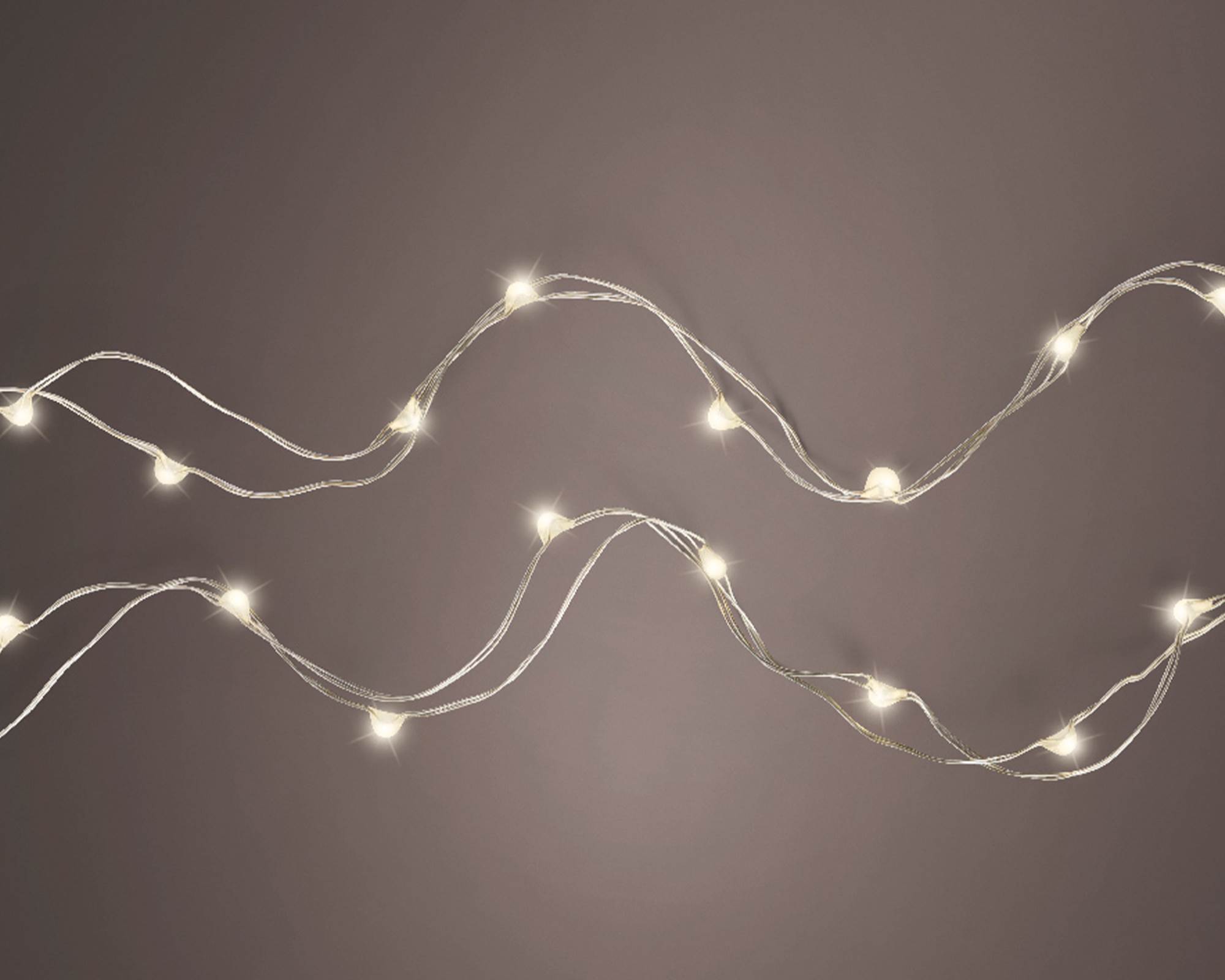 Catena Micro Luci Led per Interno Argento e Bianco 495cm in Pvc - immagine 2