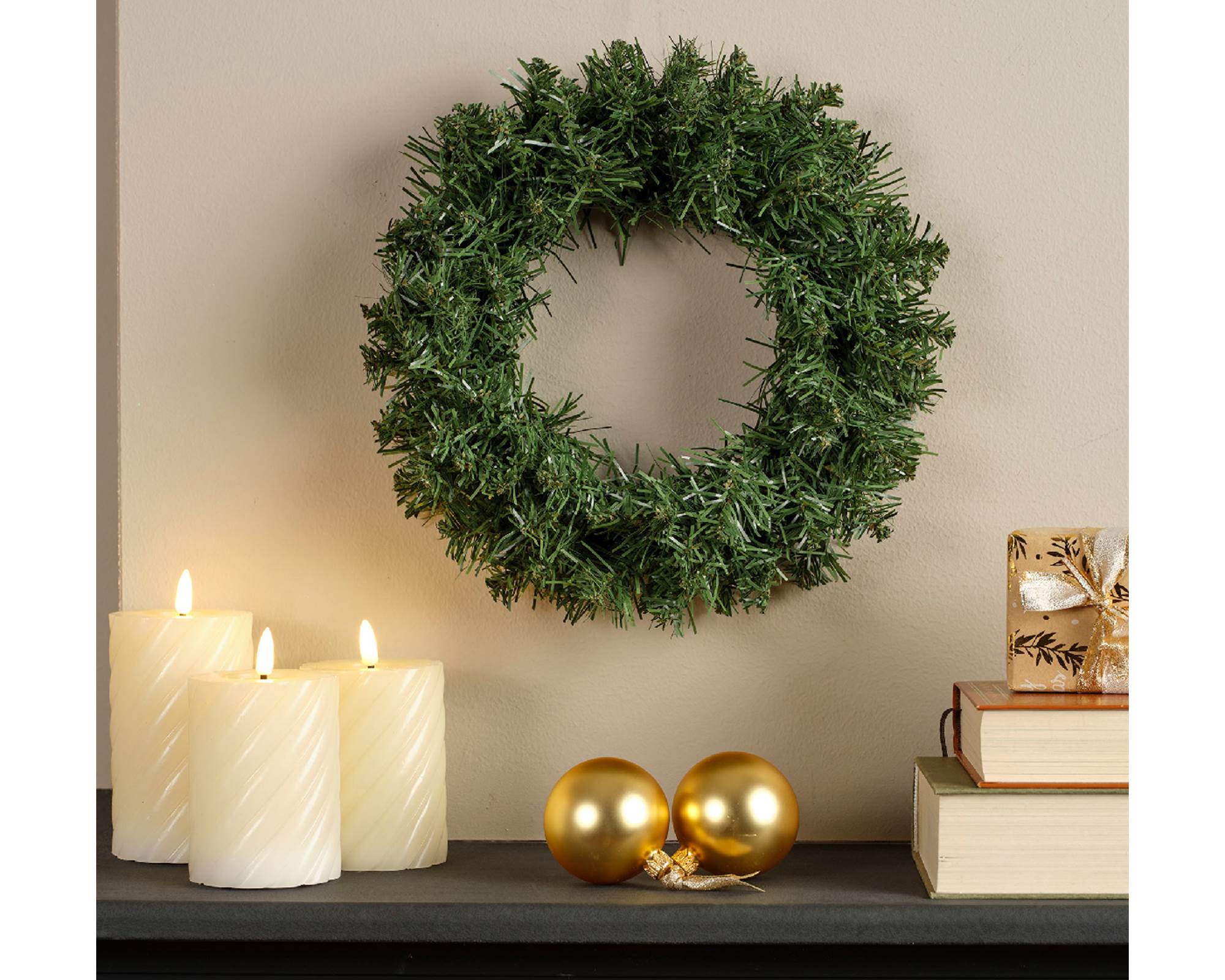 Corona Imperiale Verde D35xh8cm in Pvc - immagine 3