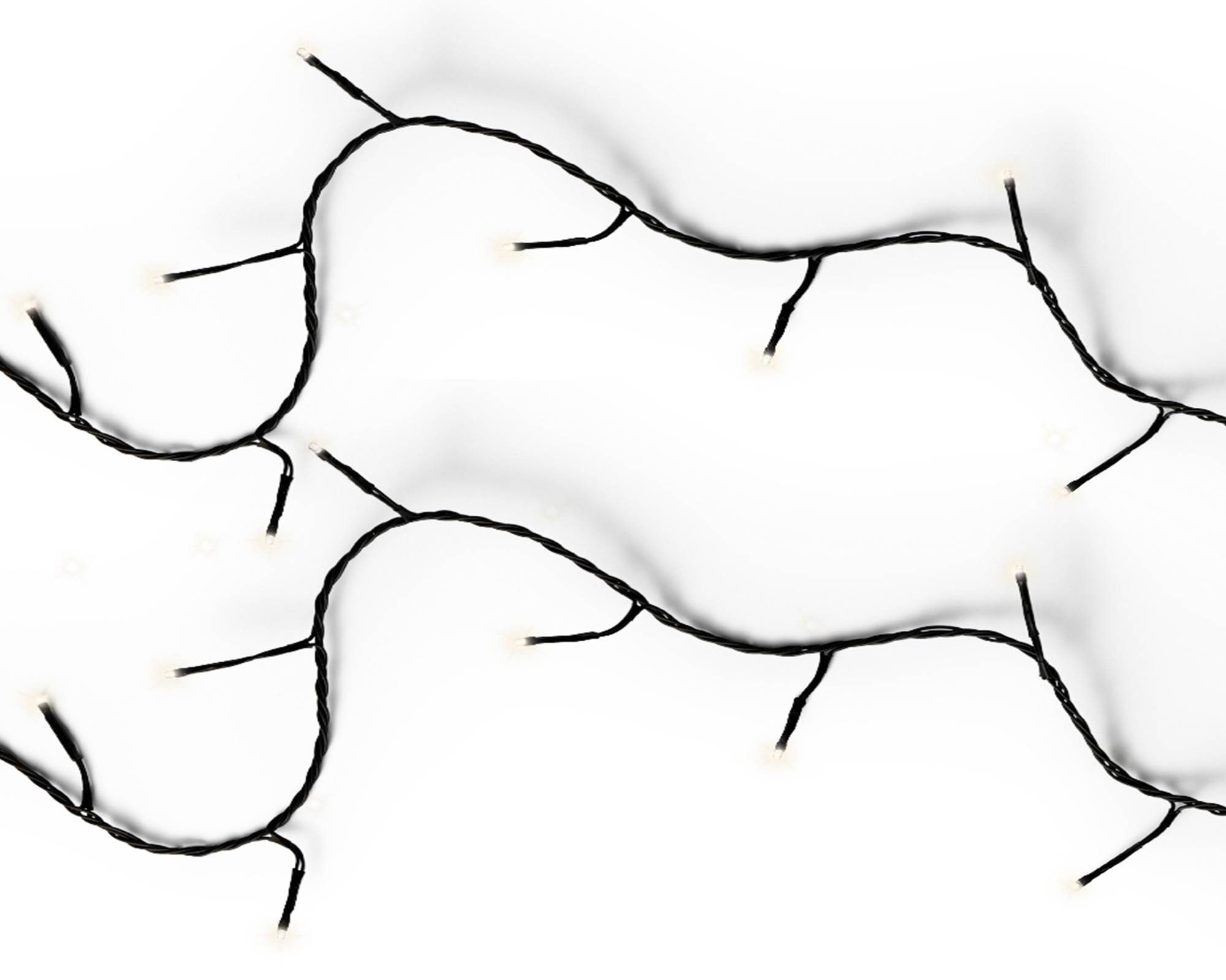 Luci Led 8 Funzioni Effetto Scintillante per Esterni Nero e Bianco Caldo 2700cm in Pvc