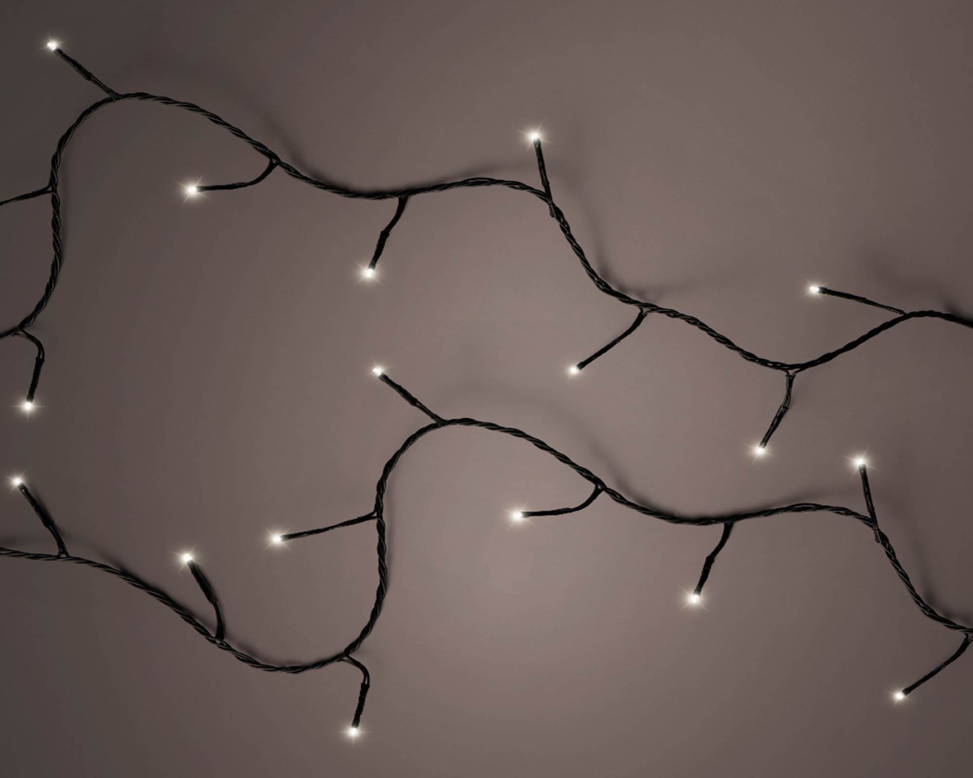 Luci Led 8 Funzioni Effetto Scintillante per Esterni Nero e Bianco Caldo 2700cm in Pvc - immagine 3