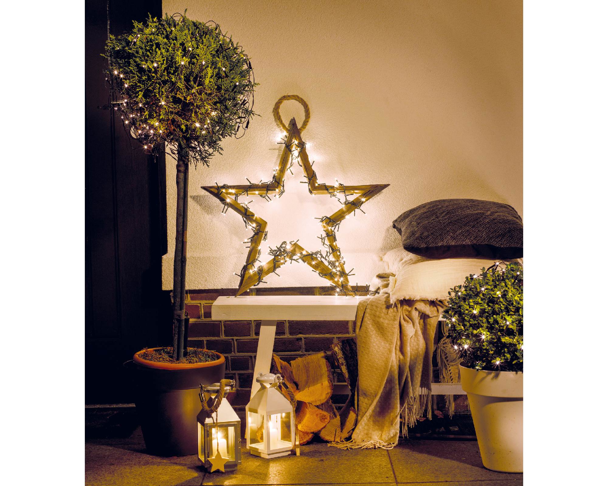 Luci Led Compatte 8 Funzioni per Esterni Verde e Bianco Caldo 1600cm in Pvc - immagine 3