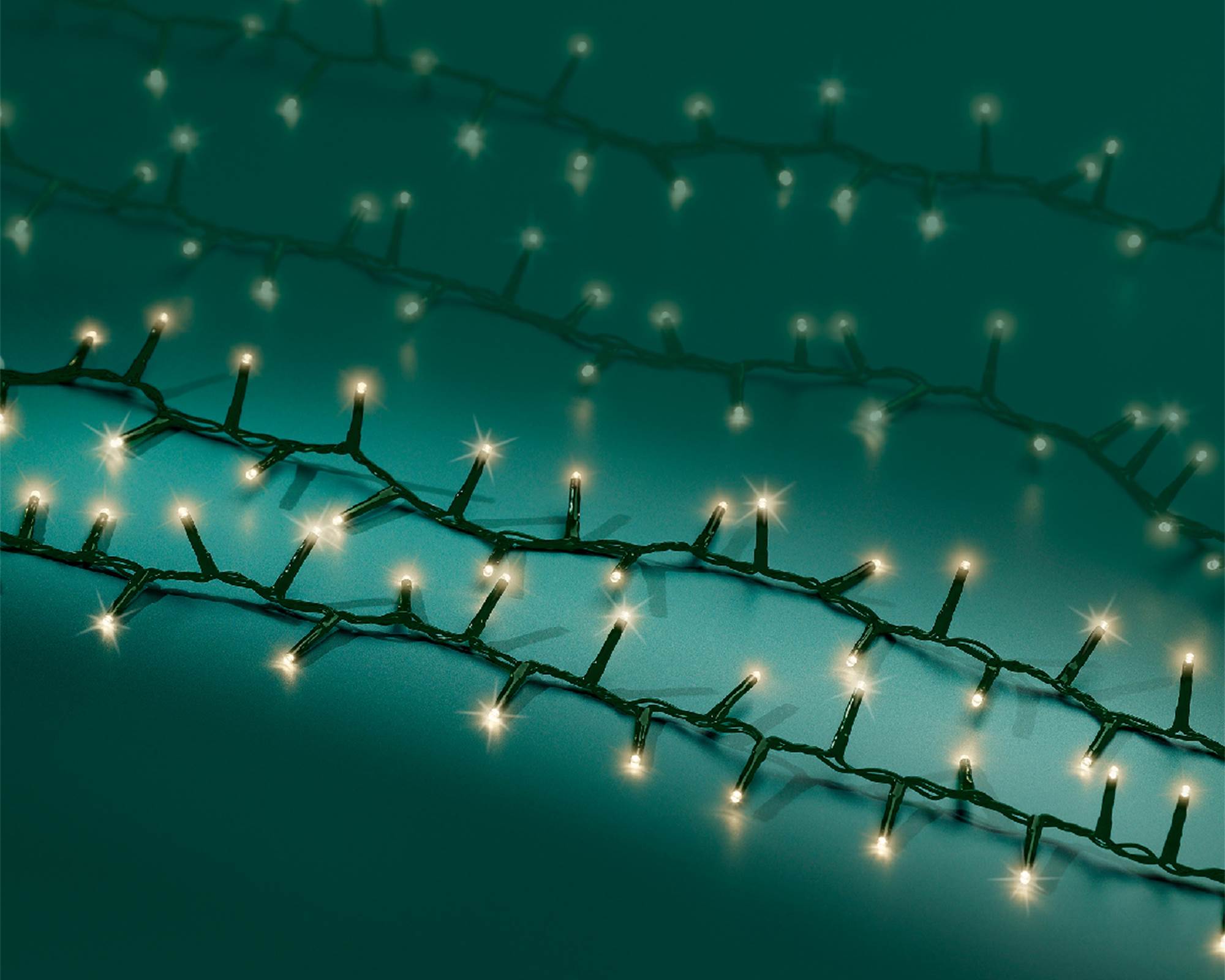 Luci Led Compatte 8 Funzioni per Esterni Verde e Bianco Caldo 1600cm in Pvc - immagine 4