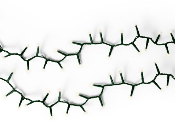 Luci Led Compatte 8 Funzioni per Esterni Verde e Bianco Caldo 1600cm in Pvc