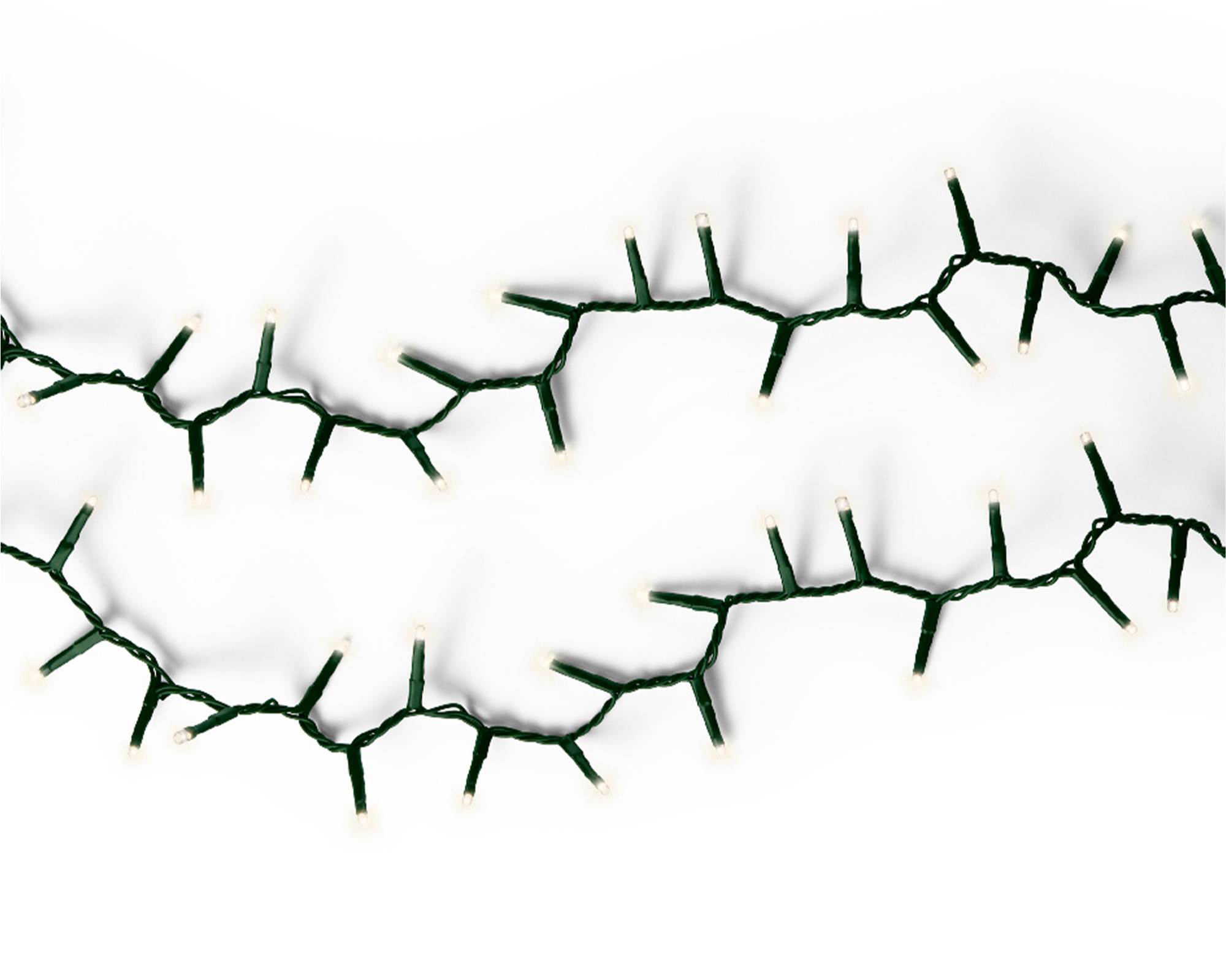 Luci Led Compatte 8 Funzioni per Esterni Verde e Bianco Caldo 1600cm in Pvc