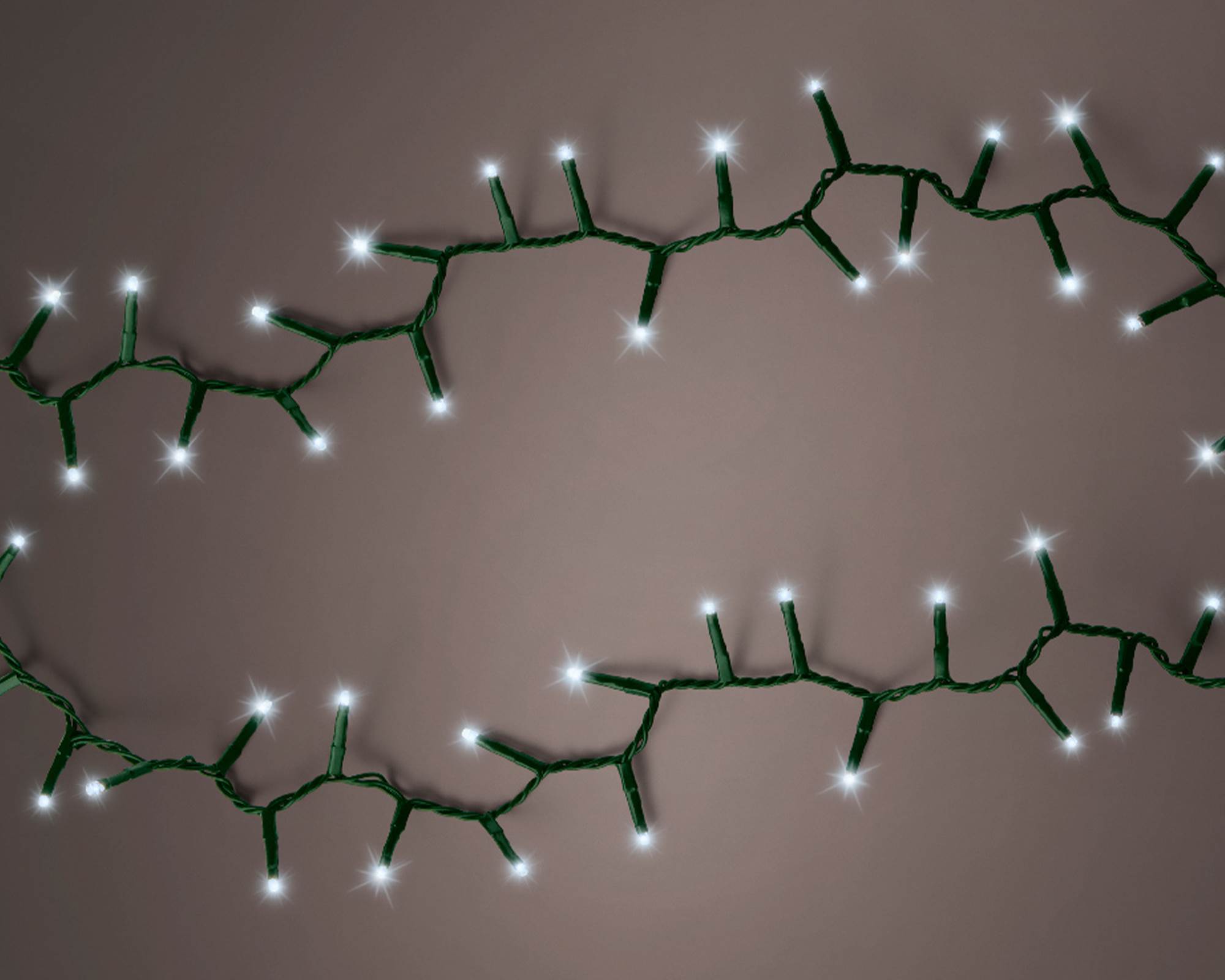 Luci Led Compatte 8 Funzioni Effetto Scintillante per Esterni Verde e Bianco Freddo 2250cm in Pvc - immagine 3