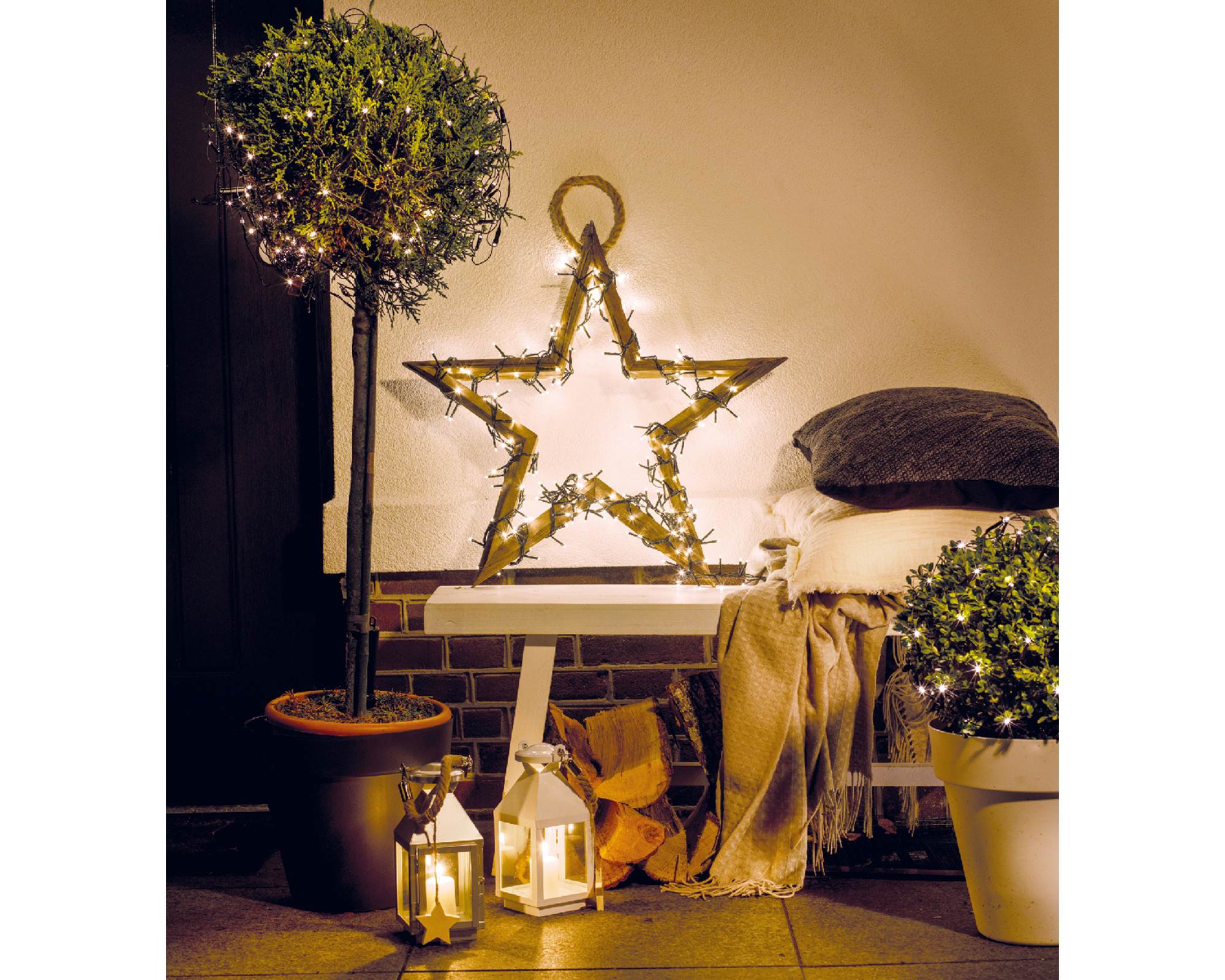 Luci Led Compatte 8 Funzioni Verde e Bianco Calda 2250cm in Pvc - immagine 7