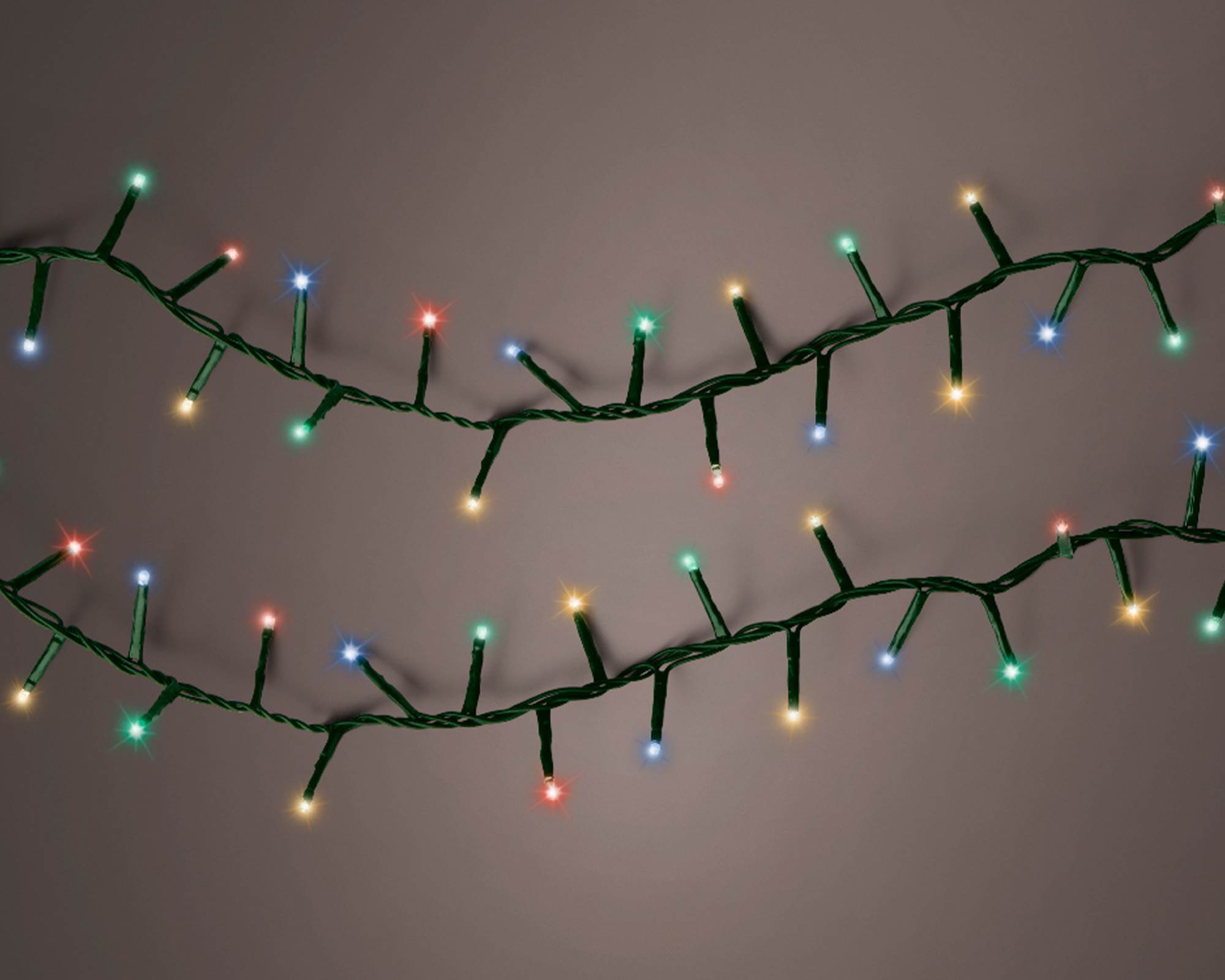 Luci Led Compatte 8 Funzioni Effetto Scintillante Multicolor 1100cm in Pvc - immagine 2