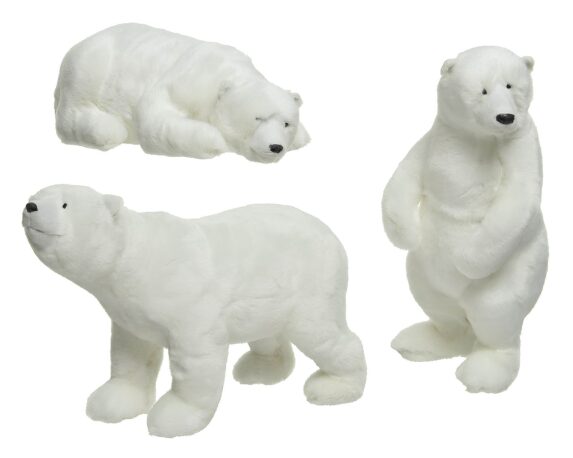 Orso Polare Bianco 13x15x26 in Plastica