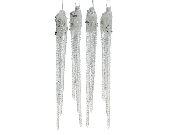 Pendente Ghiacciolo con Brillanti Argento Chiaro 1,5×1,5cm in Plastica