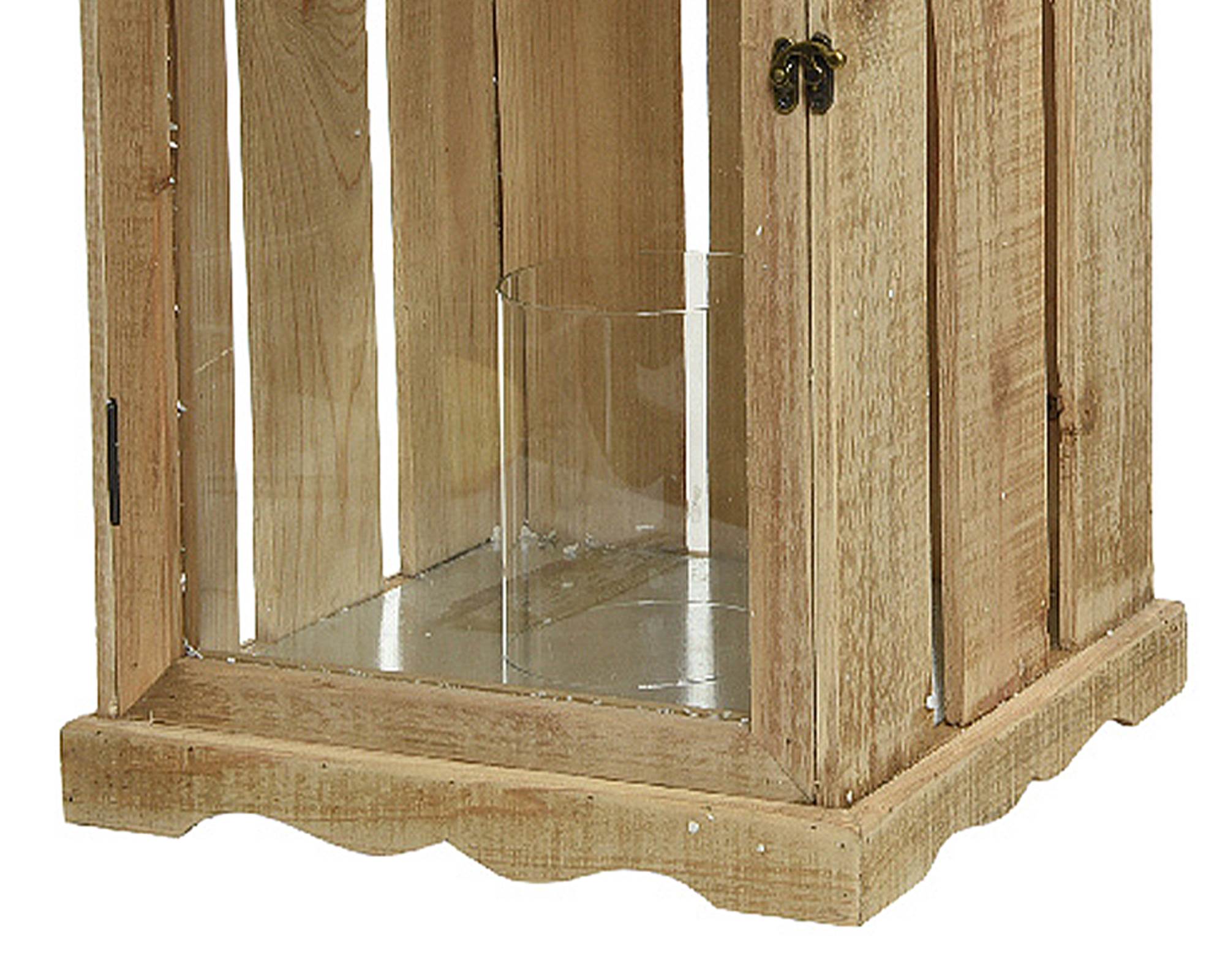 Lanterna Marrone Scuro 34x30x61cm in Abete - immagine 2