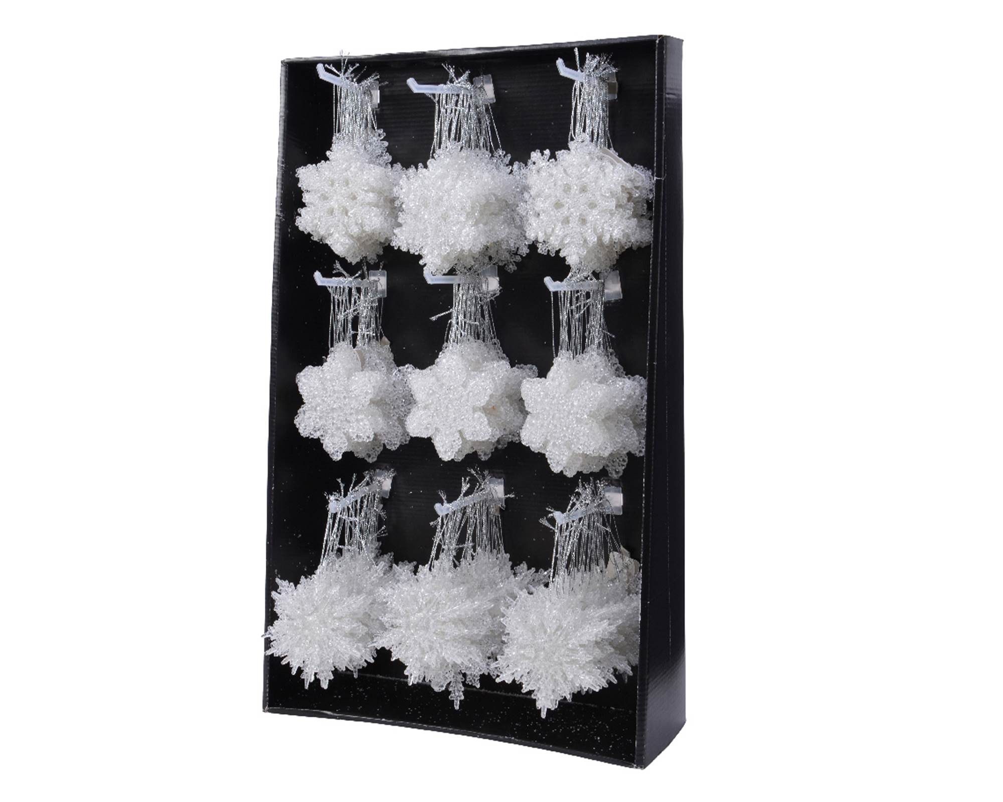 Fiocco di Neve con Glitter Trasparente 0,5x10x10cm in Plastica - immagine 10