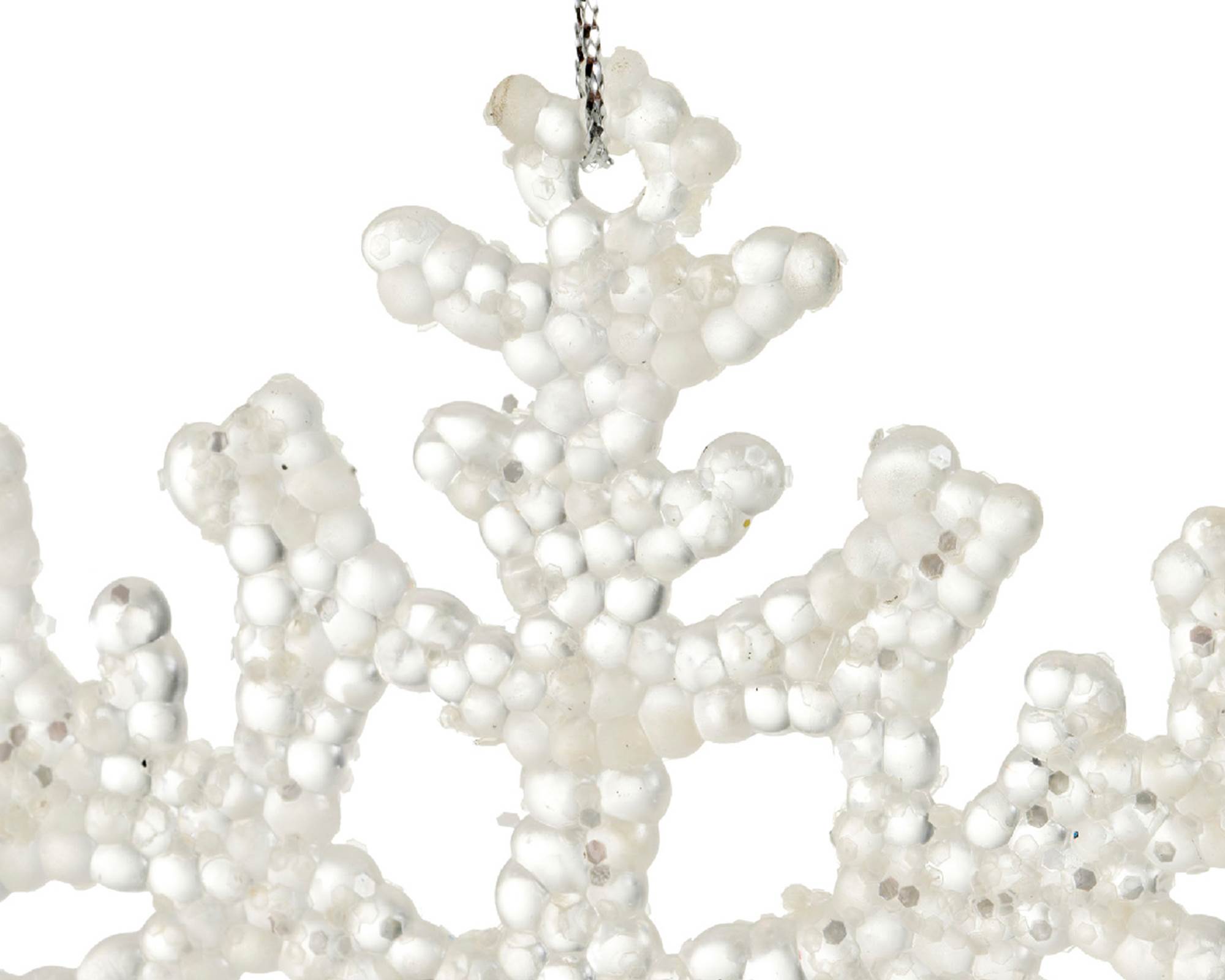 Fiocco di Neve con Glitter Trasparente 0,5x10x10cm in Plastica - immagine 9