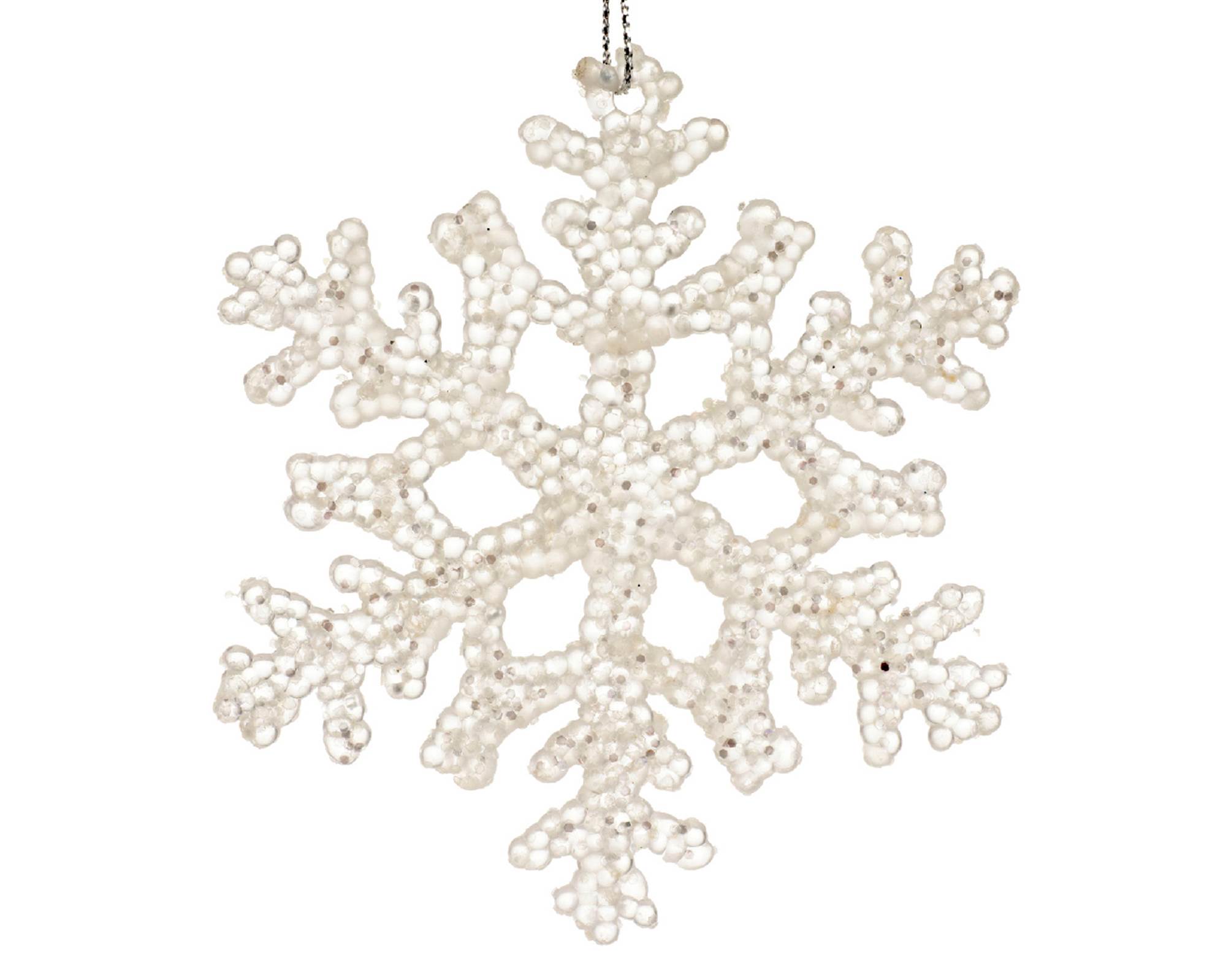 Fiocco di Neve con Glitter Trasparente 0,5x10x10cm in Plastica - immagine 8