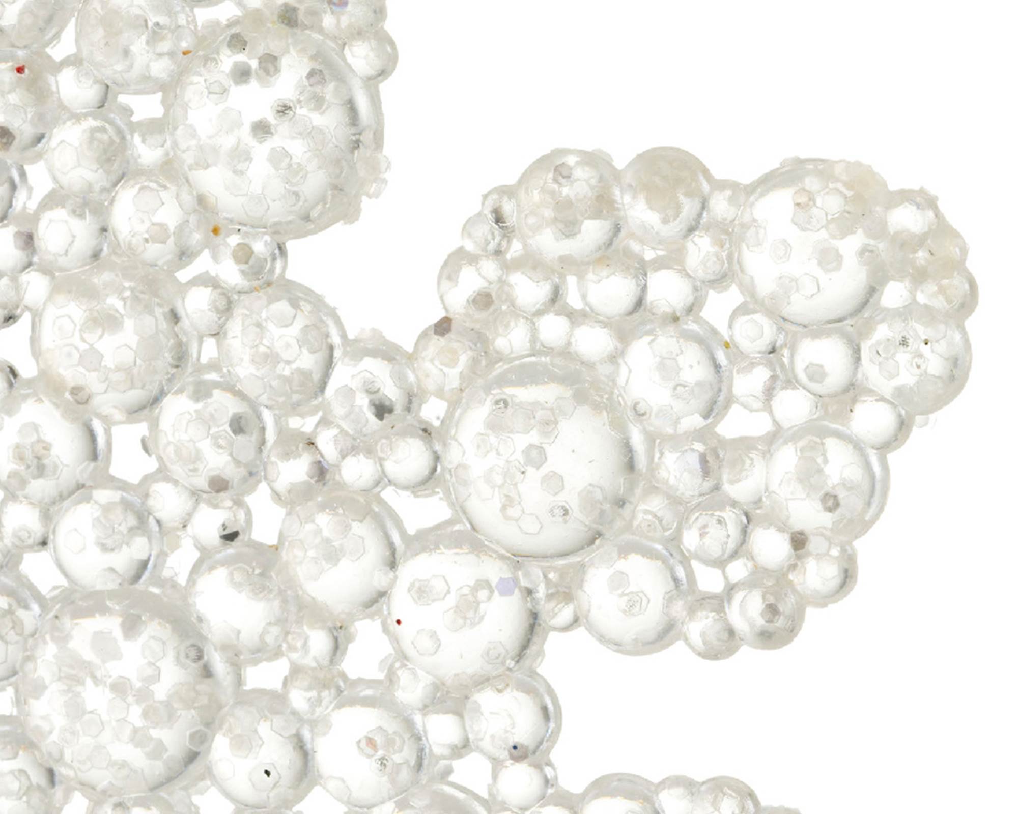 Fiocco di Neve con Glitter Trasparente 0,5x10x10cm in Plastica - immagine 7