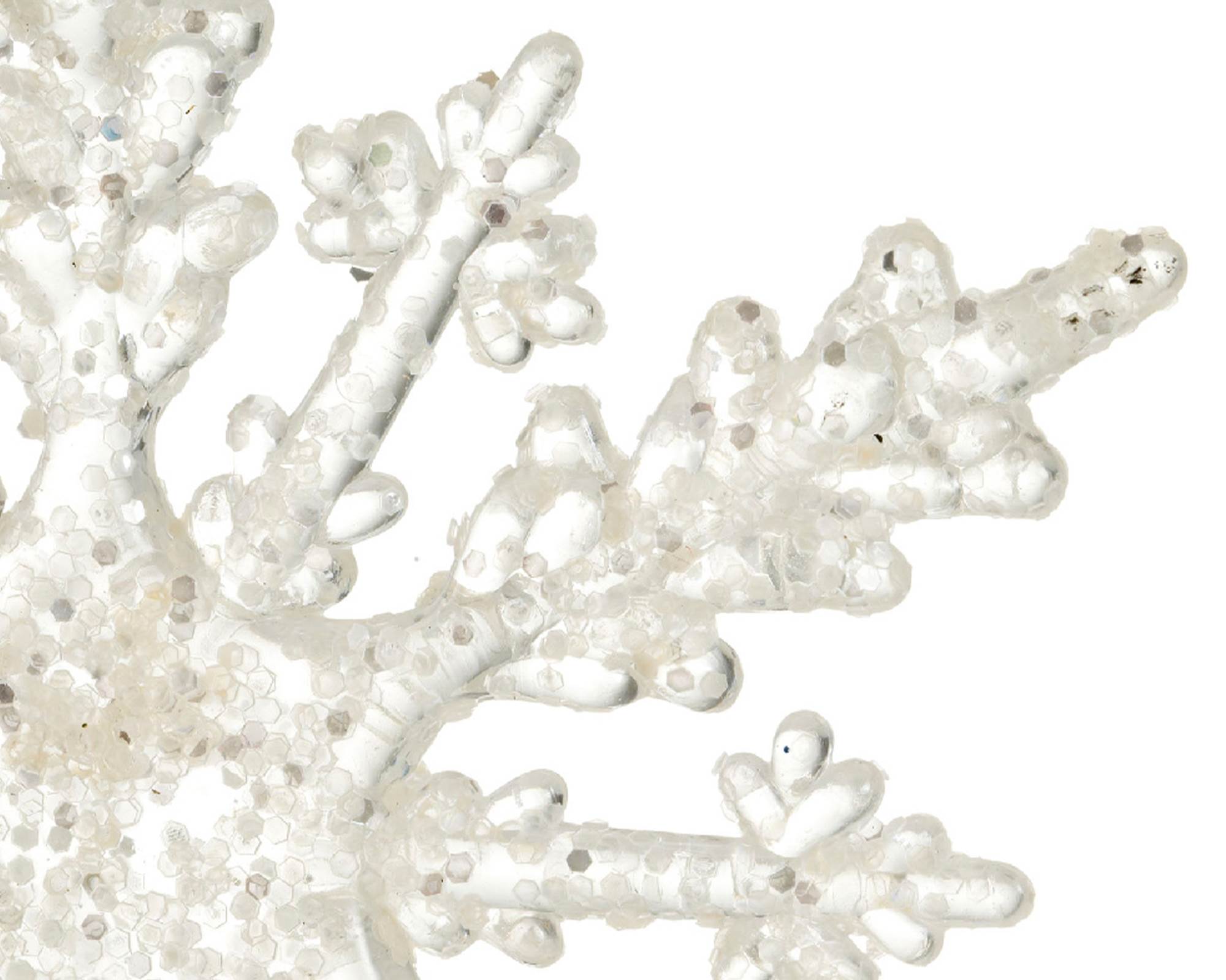 Fiocco di Neve con Glitter Trasparente 0,5x10x10cm in Plastica - immagine 4
