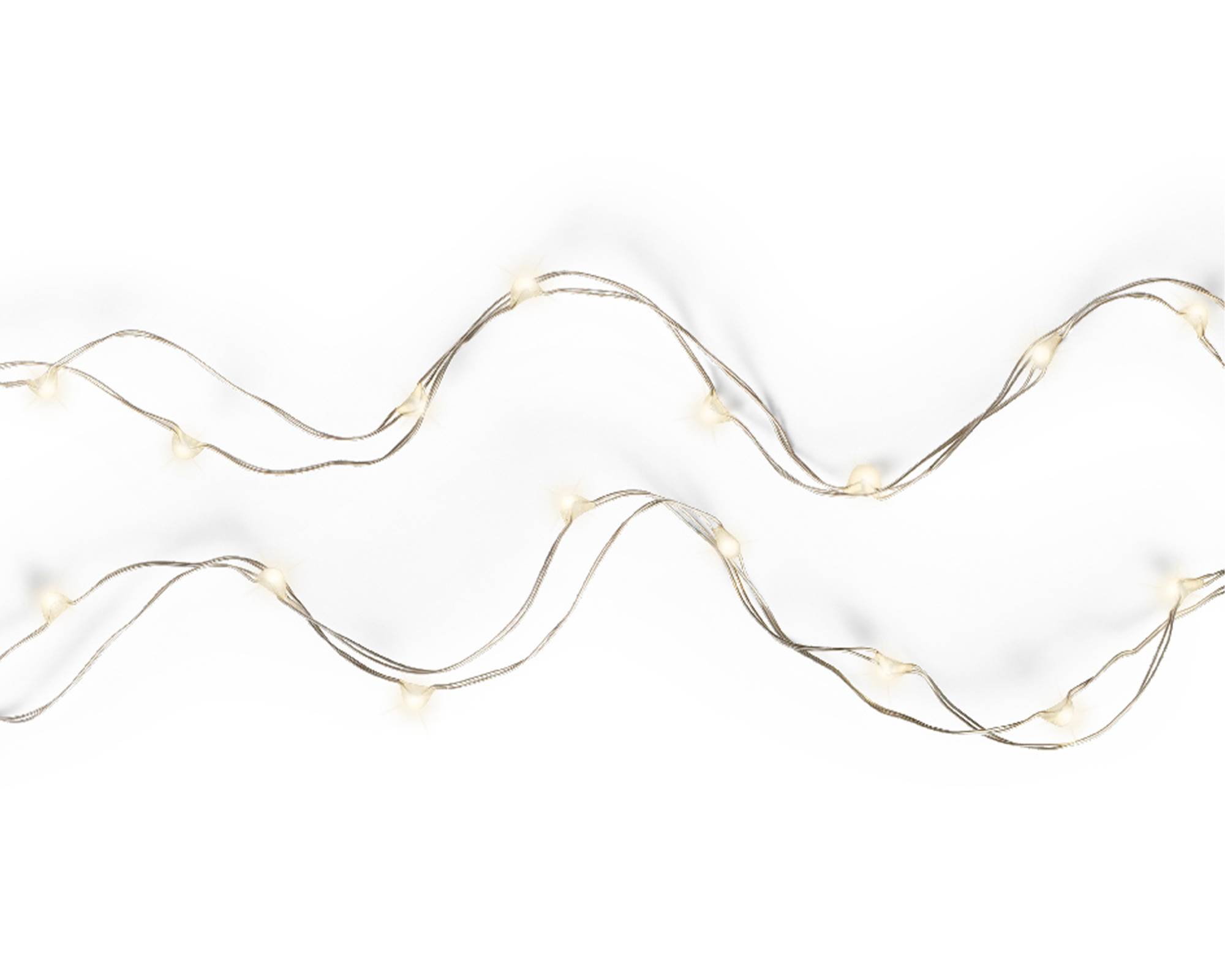 Catena Micro Luci Led Argento e Bianco 45cm in Pvc