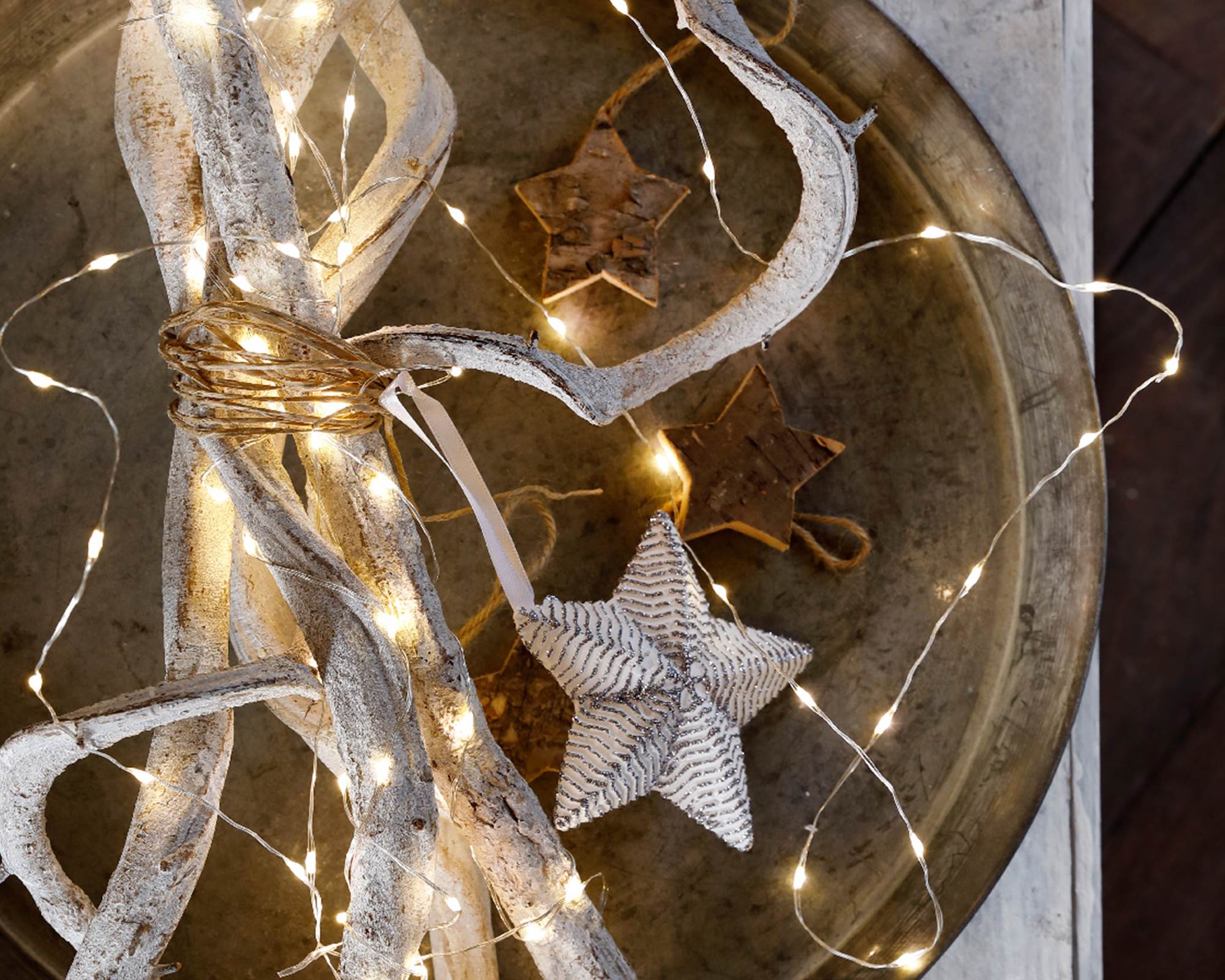 Catena Micro Luci Led Fisse Argento e Bianco Freddo 295cm in Pvc - immagine 4