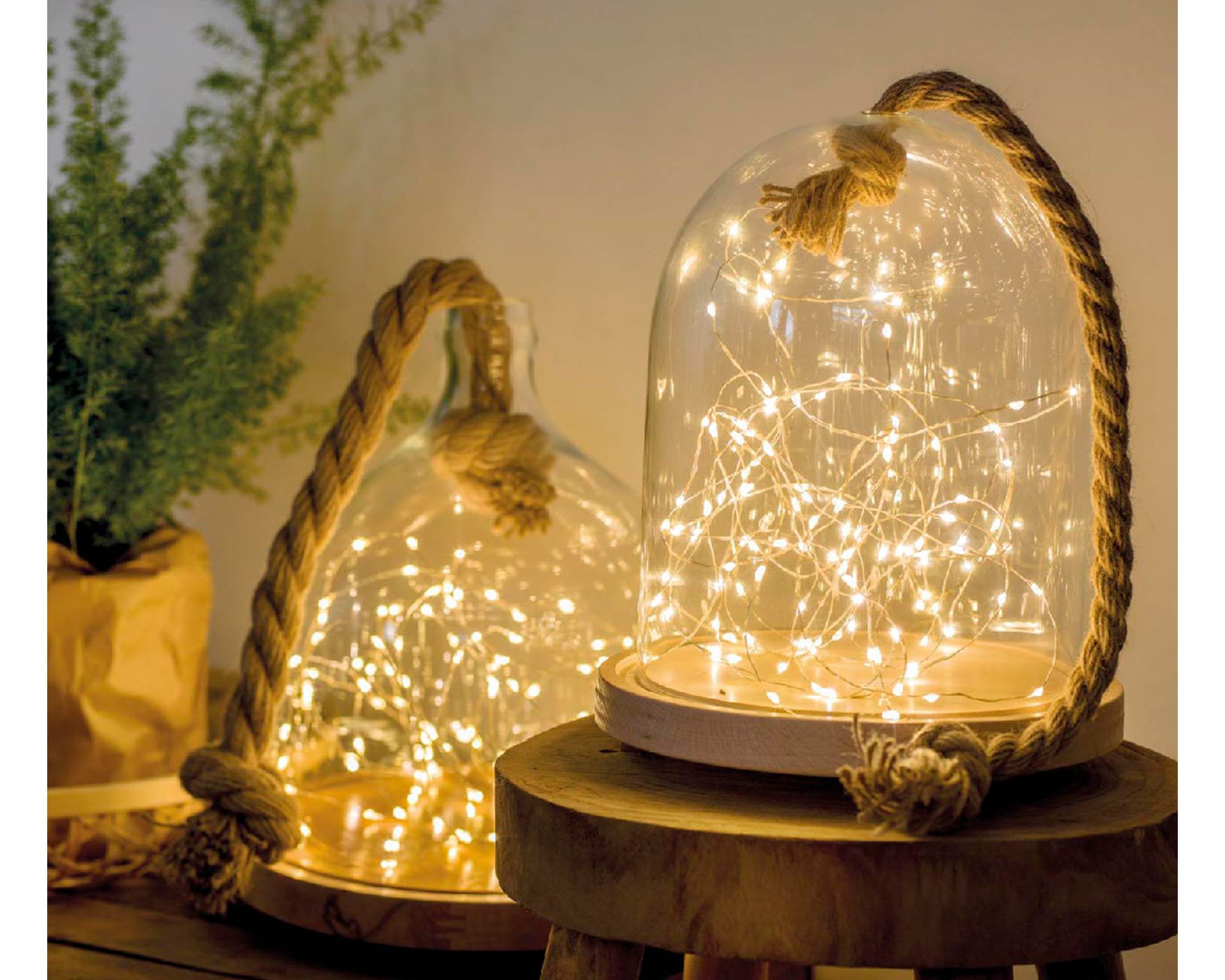 Catena Micro Luci Led Fisse Argento e Bianco Freddo 295cm in Pvc - immagine 5