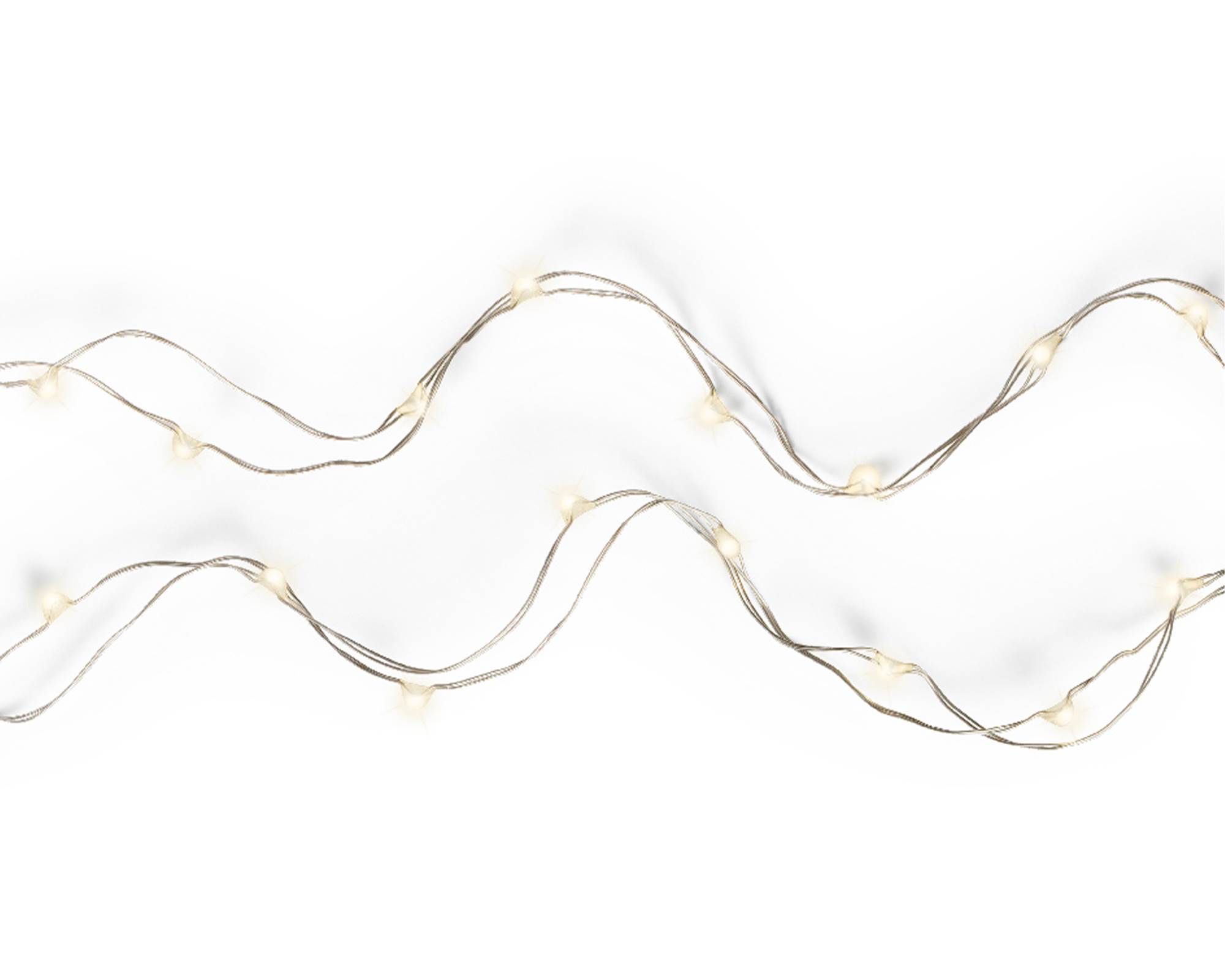 Catena Micro Luci Led Fisse Argento e Bianco Freddo 295cm in Pvc