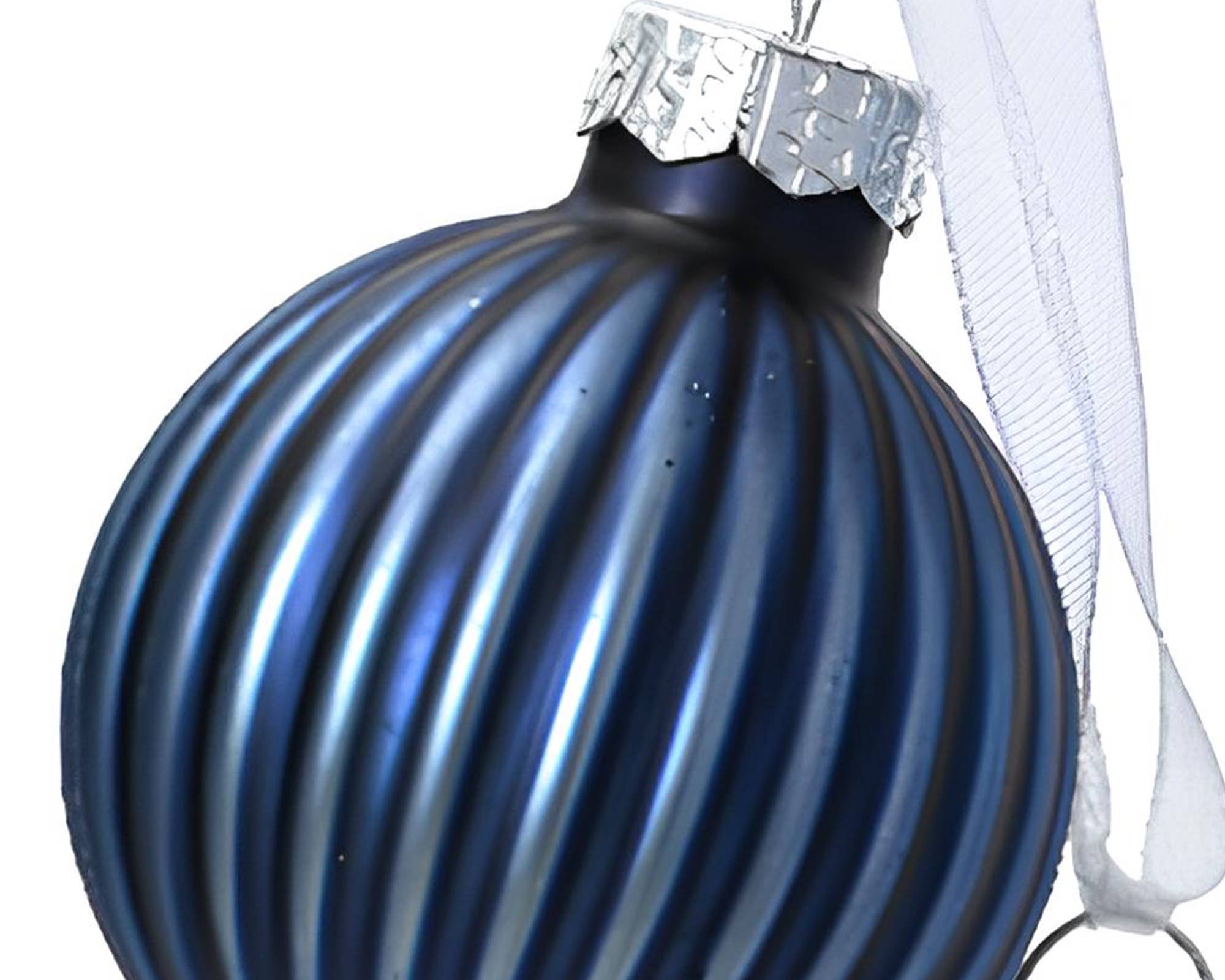 Pendente con Stella, Rombo e Sfera Blu Ghiaccio e Blu Notte Assortito 3,5x4x11,5h in Vetro - immagine 2