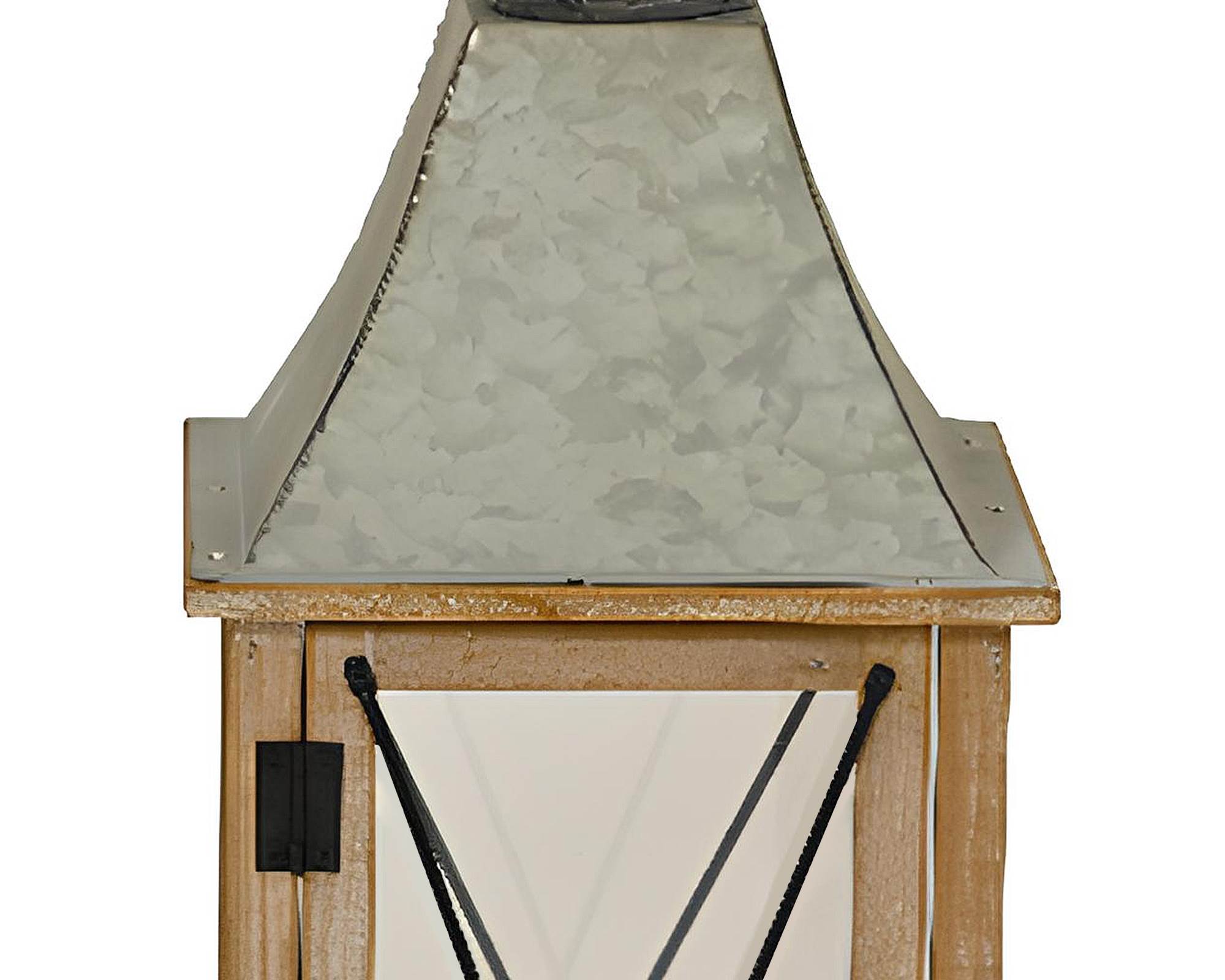 Lanterna Piccola Rettangolare 14x14x32 in Abete - immagine 2