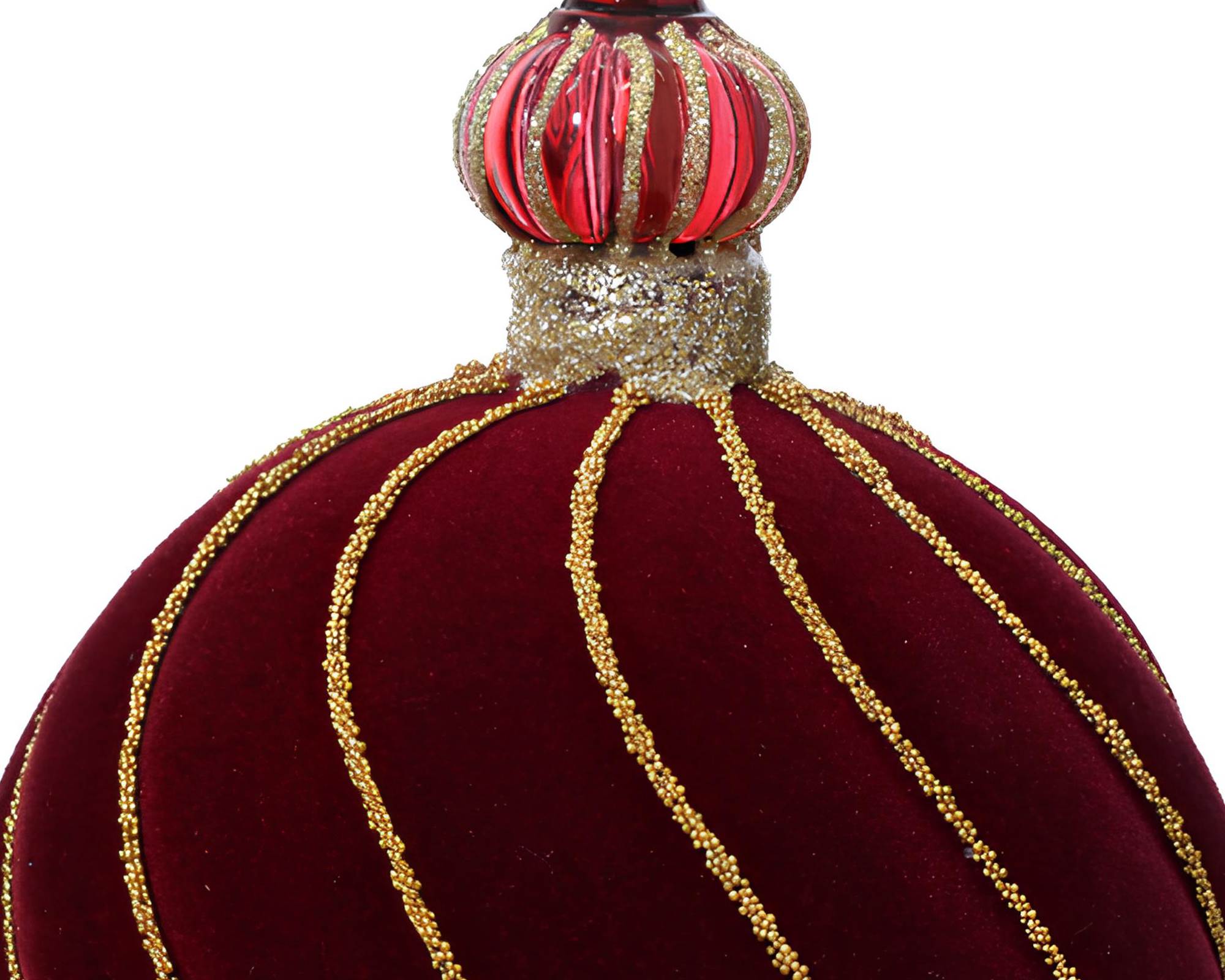 Sfera Velluto Sangue di Bue Assortito D10x12,5h in Vetro - immagine 2