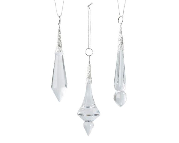 Pendenti Iris 3x3x12,5cm in Cristallo