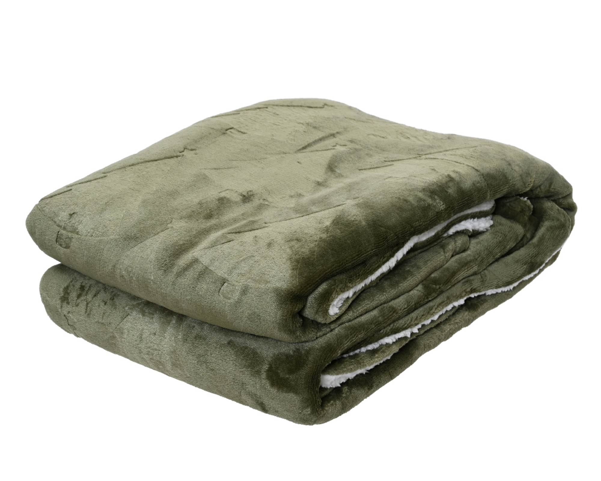 Coperta Motivi Albero Verde Scuro 130x170x1,5cm in Poliestere