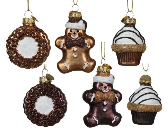 Pendente Dolci Assortiti 4,8×4,5×7,5cm in Vetro