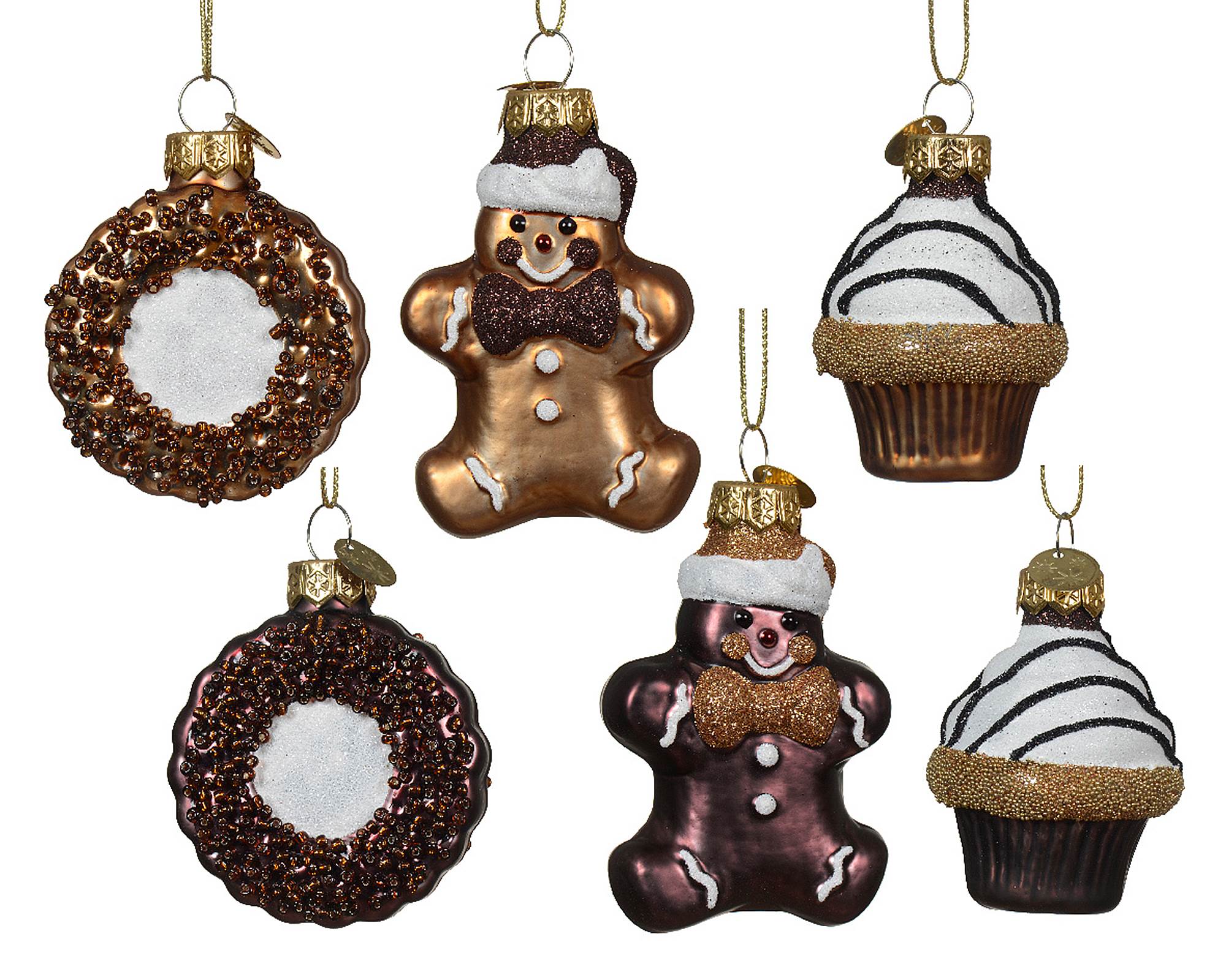 Pendente Dolci Assortiti 4,8x4,5x7,5cm in Vetro