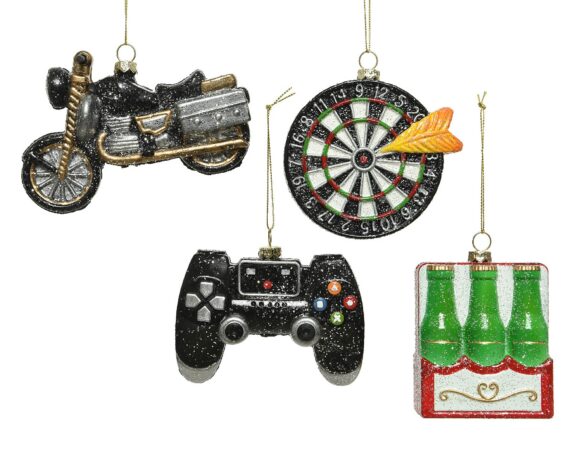 Pendente Moto Birra Freccette Assortiti 6,3×7,5×8,3cm in Plastica