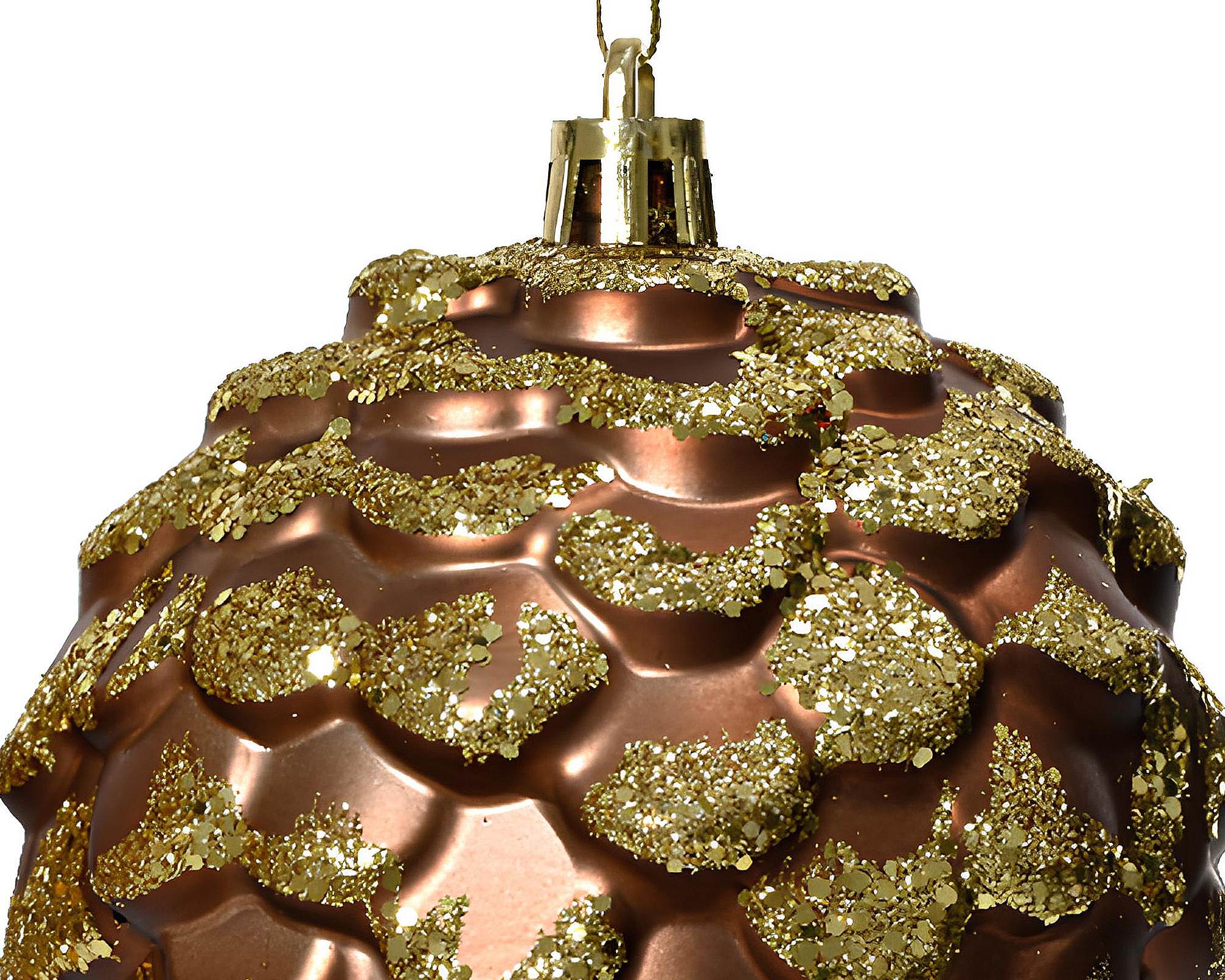 Sfera Colore Pigna Caffè Assortito D8cm in Plastica - immagine 2