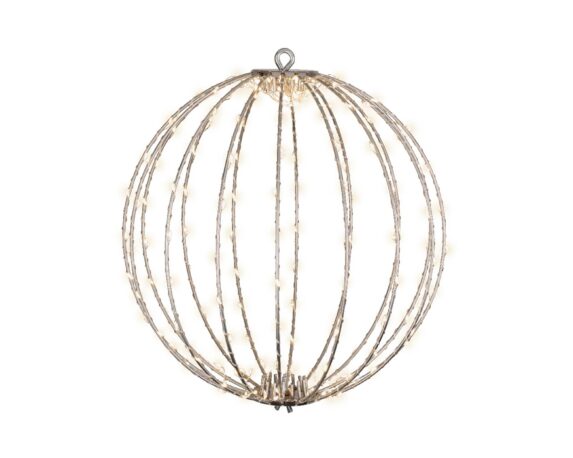 Sfera Luci Micro Led Bianco Caldo e Bianco D38cm in Metallo