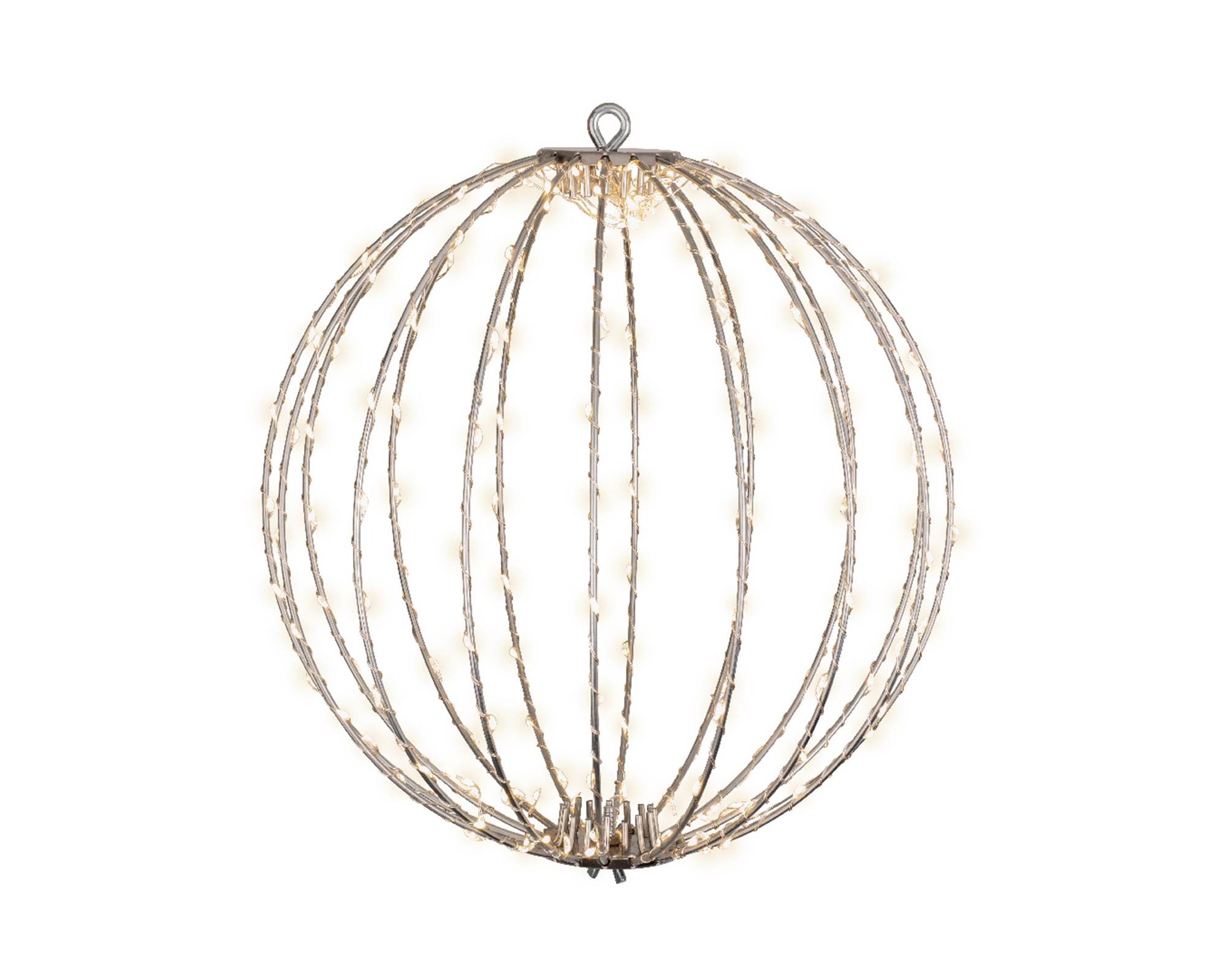 Sfera Luci Micro Led Bianco Caldo e Bianco D38cm in Metallo