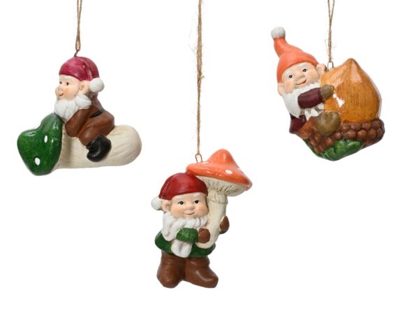 Gnomo Opaco Mix Lucido Assortito 6,1x5x9,4cm in Terracotta