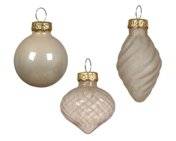 Set 9 Pz Sfere Perla Assortito D3cm in Vetro