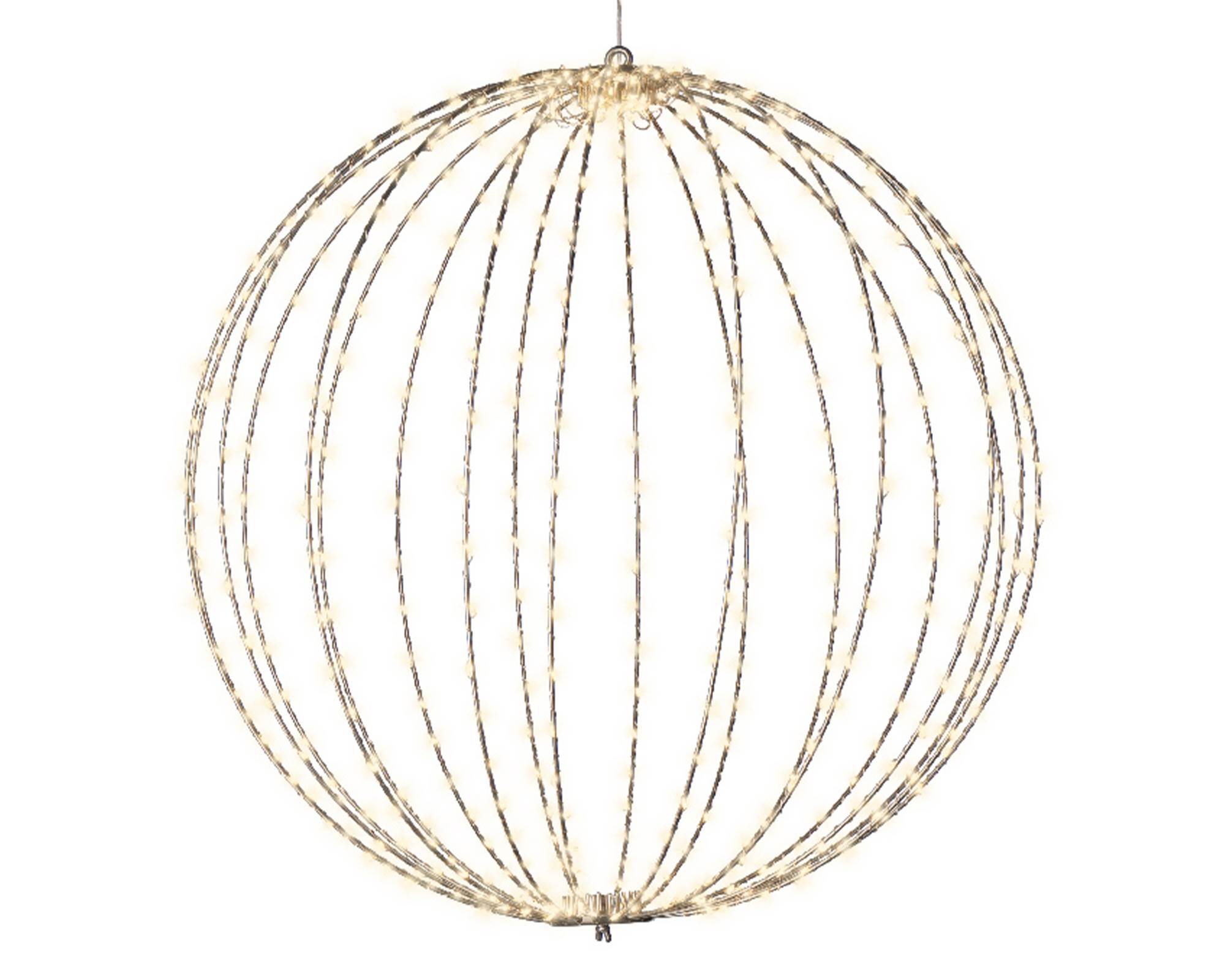 Sfera Luci Micro Led Bianco Caldo e Bianco D58cm in Metallo