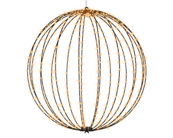 Sfera Luci Micro Led Nero D58cm in Metallo