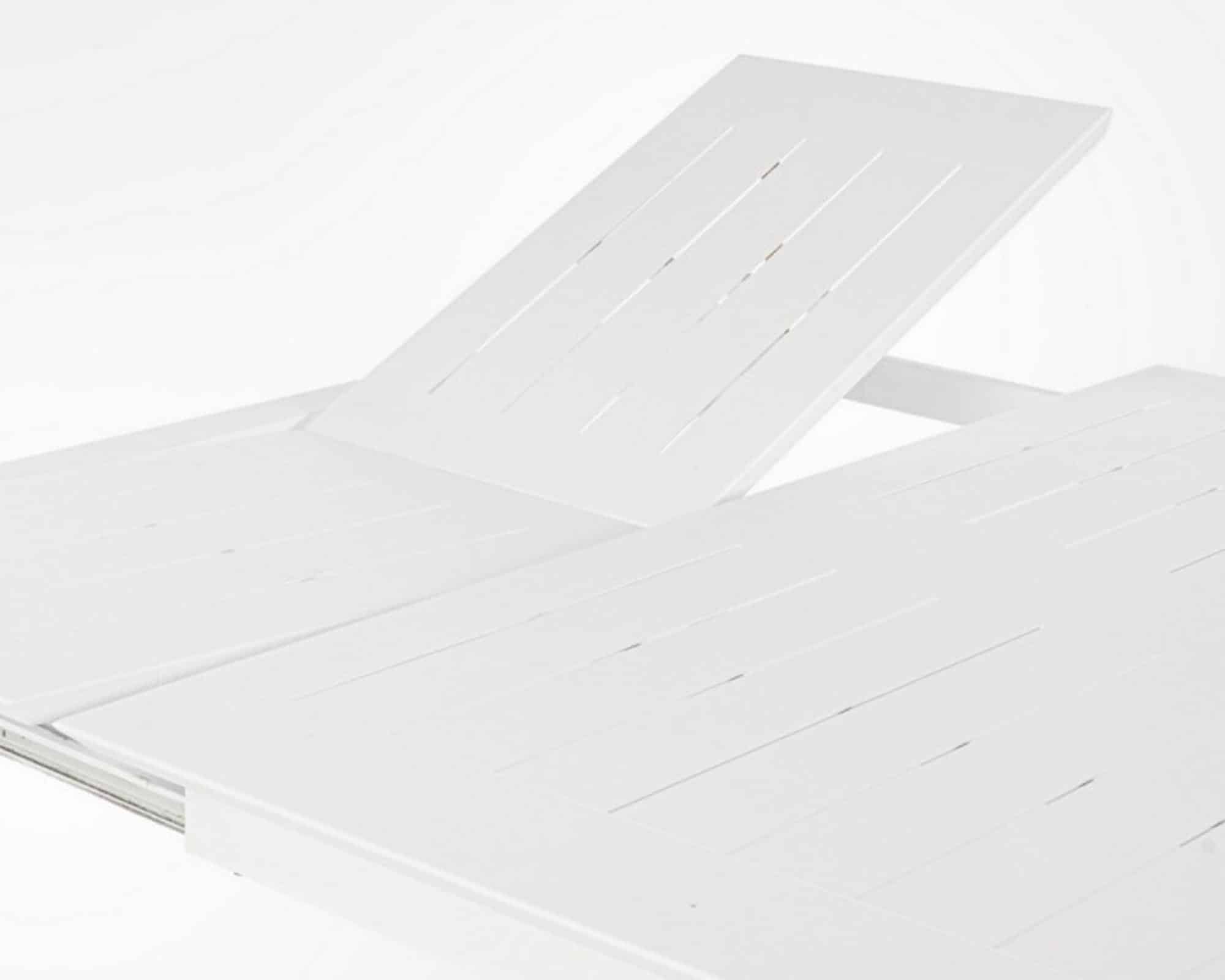 Set Pranzo Konnor Allungabile 160/110x160h + 4 Poltrone Bianco in Alluminio e Textilene - Bizzotto - immagine 15