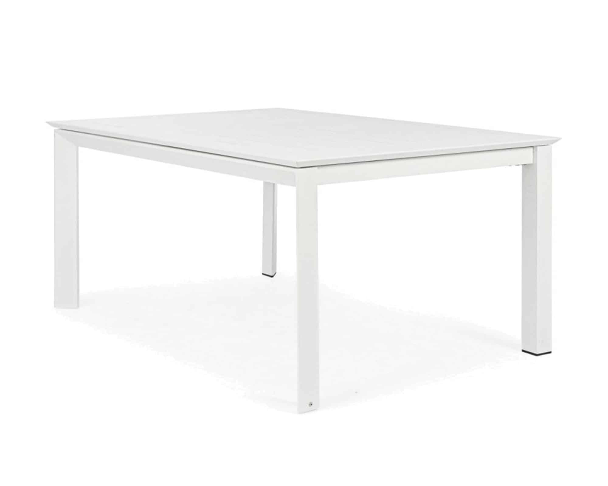 Set Pranzo Konnor Allungabile 160/110x160h + 4 Poltrone Bianco in Alluminio e Textilene - Bizzotto - immagine 8