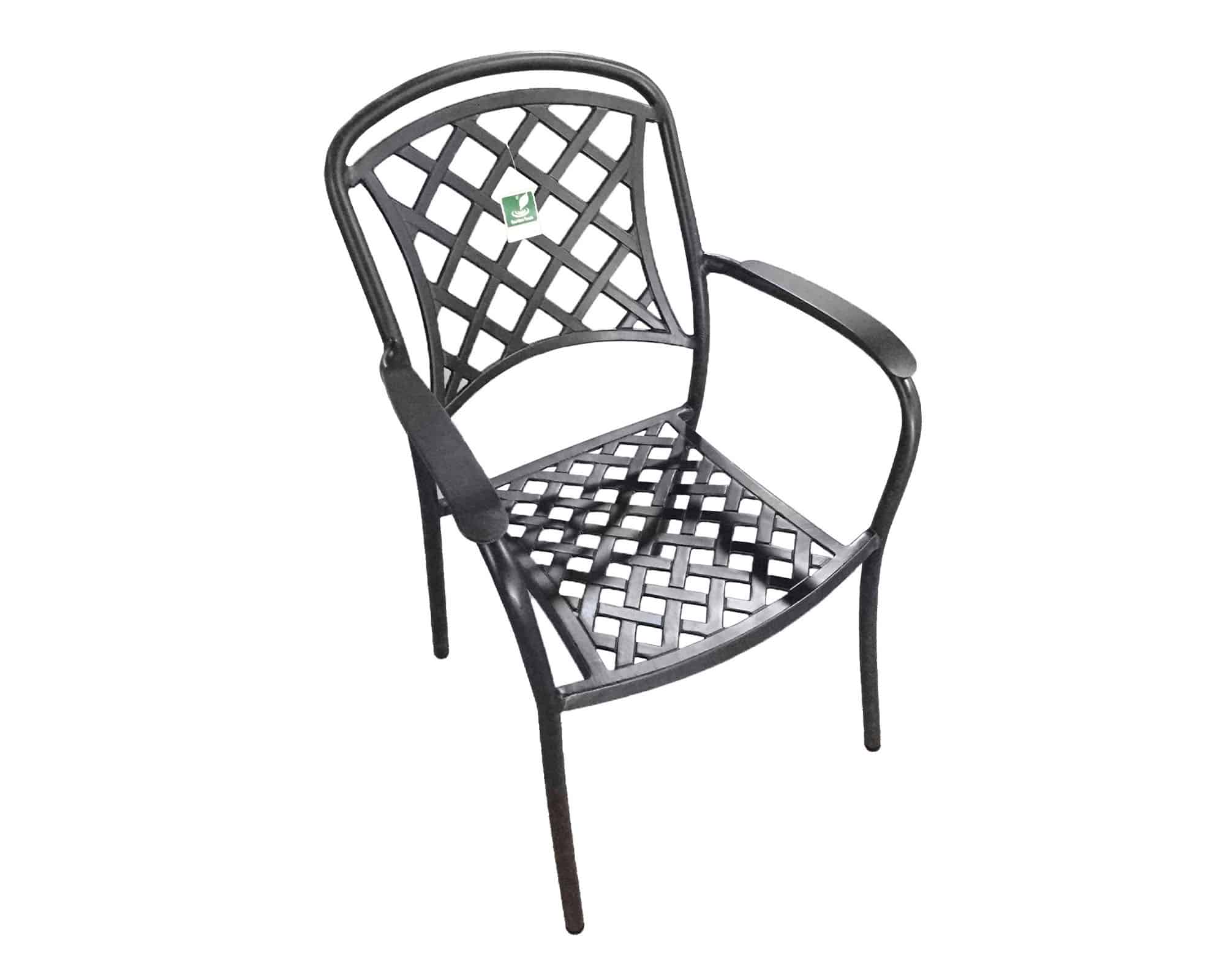 Set Balcone Tavolo Winny + 2 Sedie Pieghevole Antracite in Alluminio e Tessuto - immagine 5