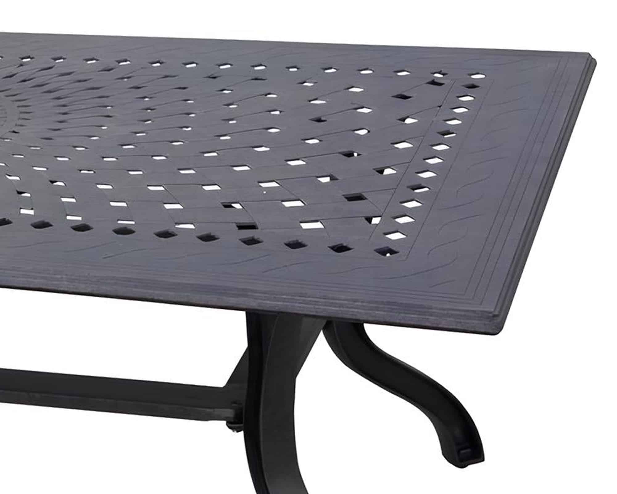 Set Balcone Tavolo Winny + 2 Sedie Pieghevole Antracite in Alluminio e Tessuto - immagine 7