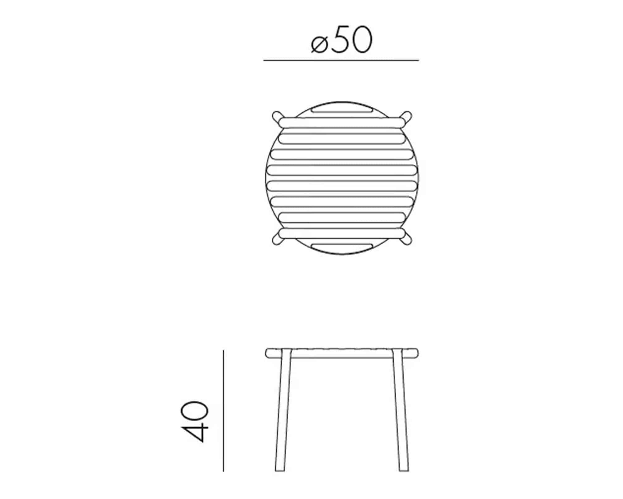 Tavolino Doga Agave D49,5x39,5h in Polipropilene - Nardi - immagine 10