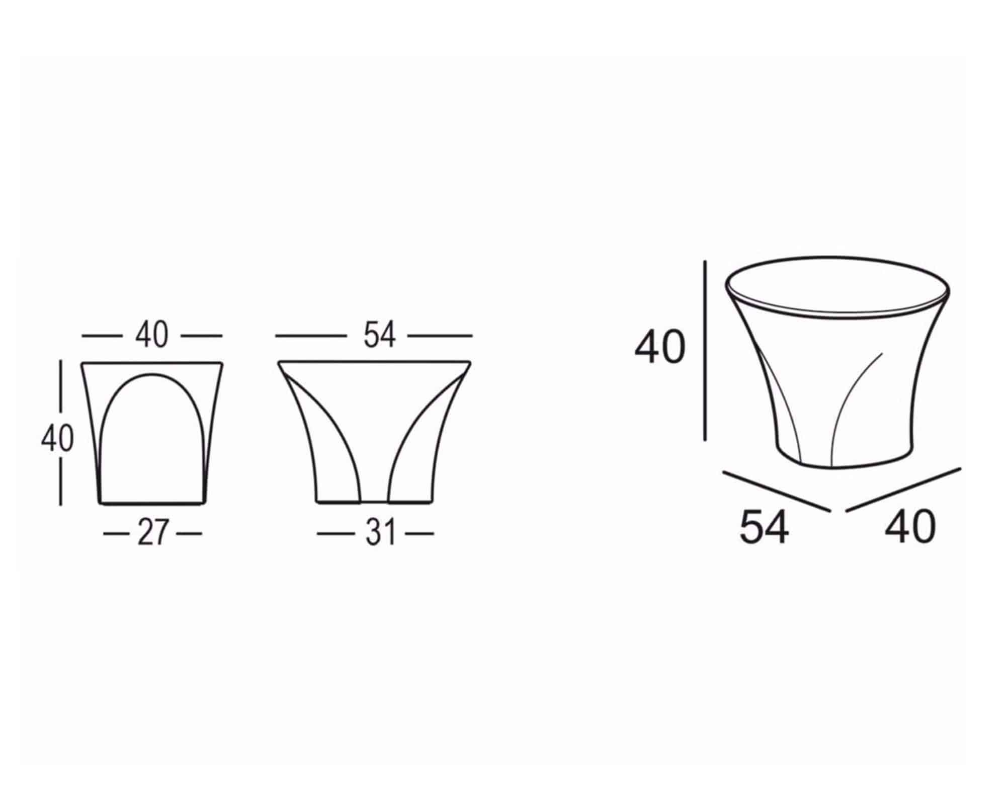 Tavolino Enta Bianco 54×40×40h in Polipropilene - Euro3plast - immagine 4