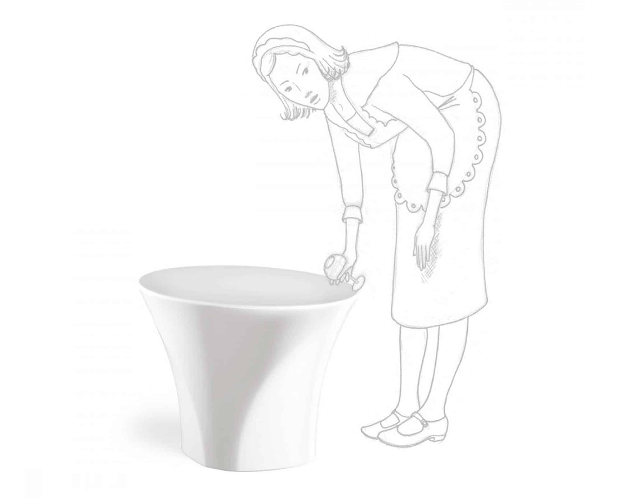 Tavolino Enta Bianco 54×40×40h in Polipropilene - Euro3plast - immagine 3