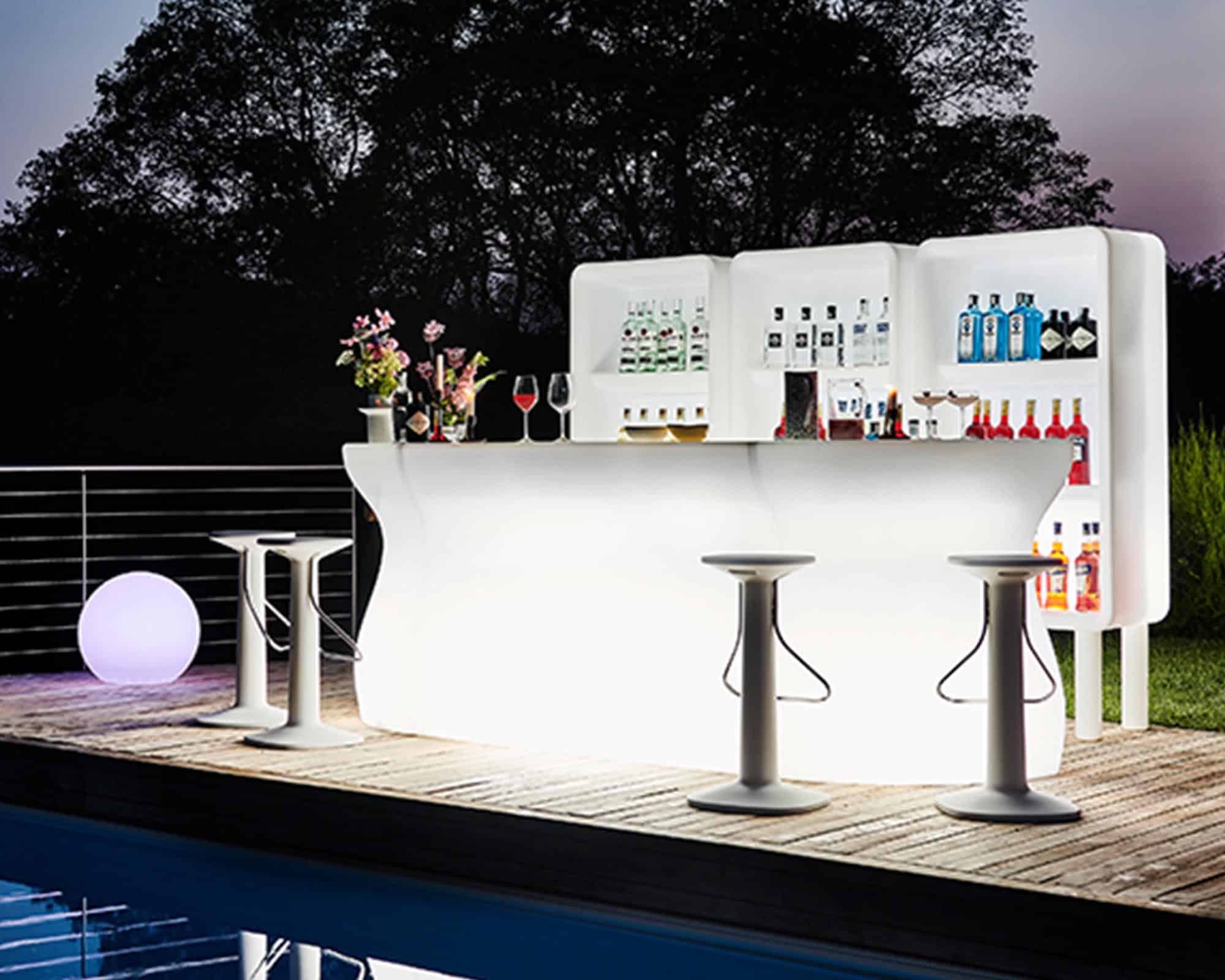 Sgabello Tool con Poggiapiedi Bianco in Polipropilene - immagine 4