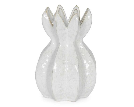 Vaso Tondo Olyssia Bianco D23,5x30cm in Ceramica – Bizzotto