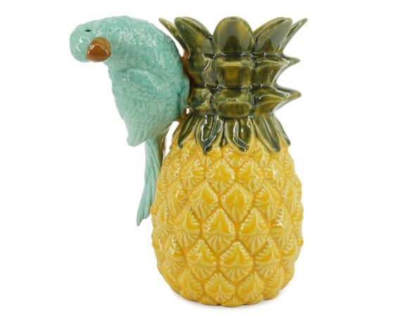 Vaso Ananas con Uccello Lysor 21x15x26cm in Ceramica – Bizzotto