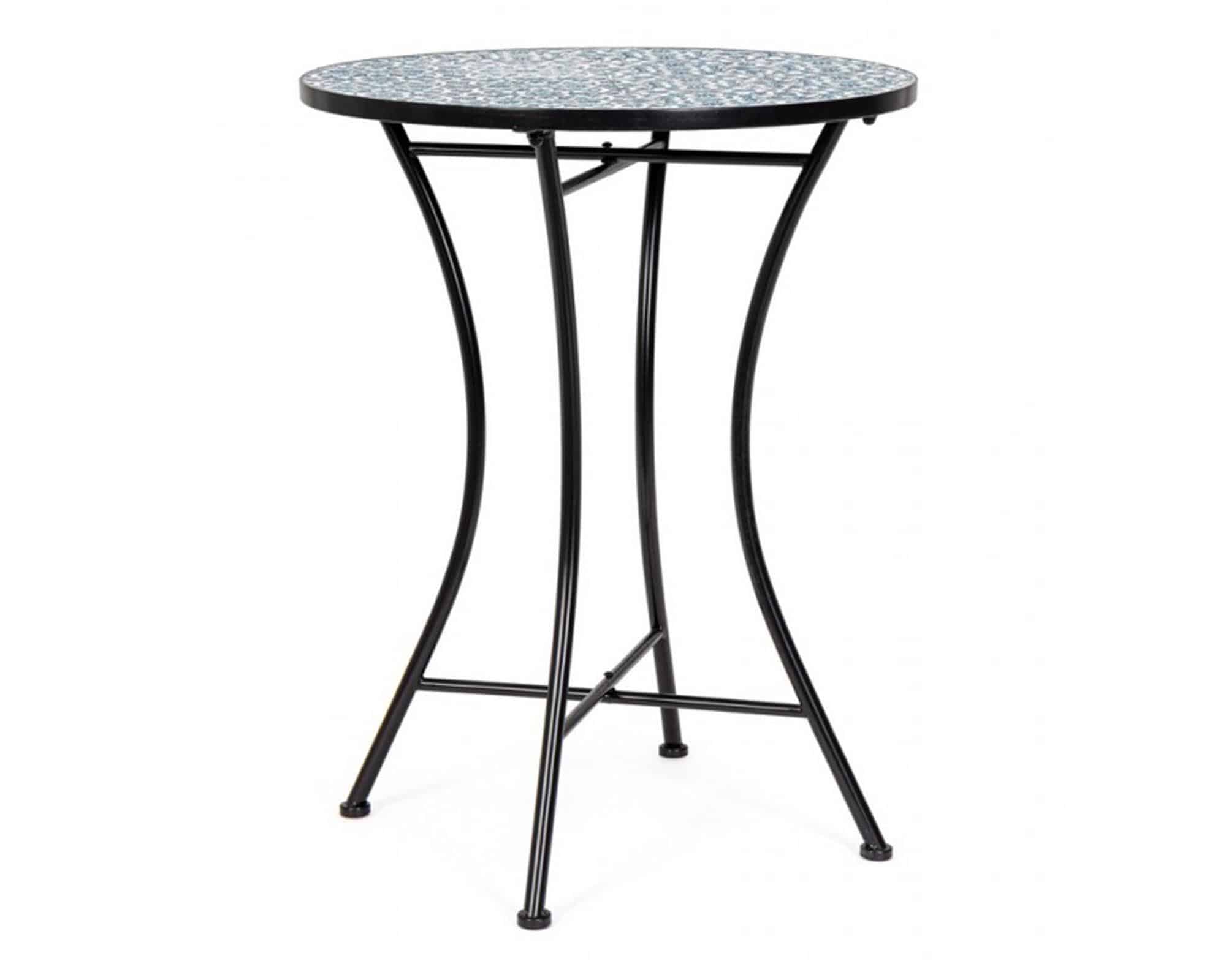 Set Balcone Tavolo Samos + 2 Sedie Etienne in Acciaio e Ceramica - Bizzotto - immagine 7