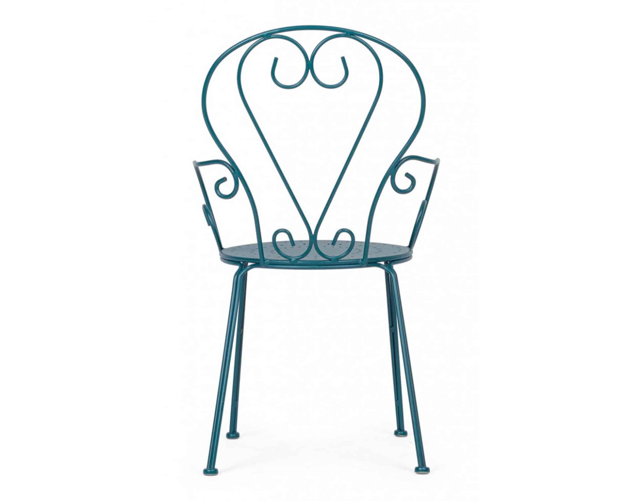 Set Balcone Tavolo Samos + 2 Sedie Etienne in Acciaio e Ceramica - Bizzotto - immagine 5